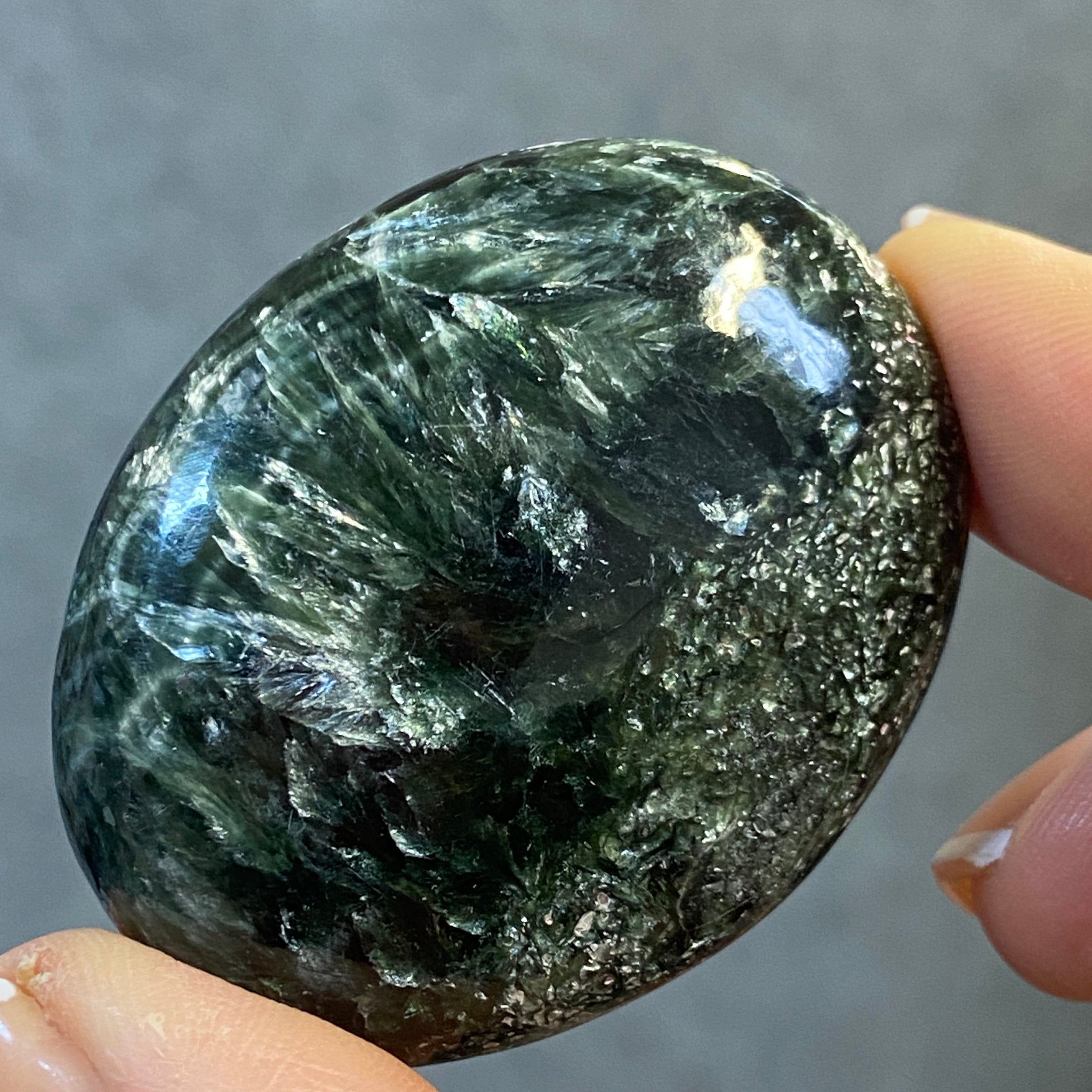 Seraphinite Palmstone – Russia - Castle Rocks Cornwall