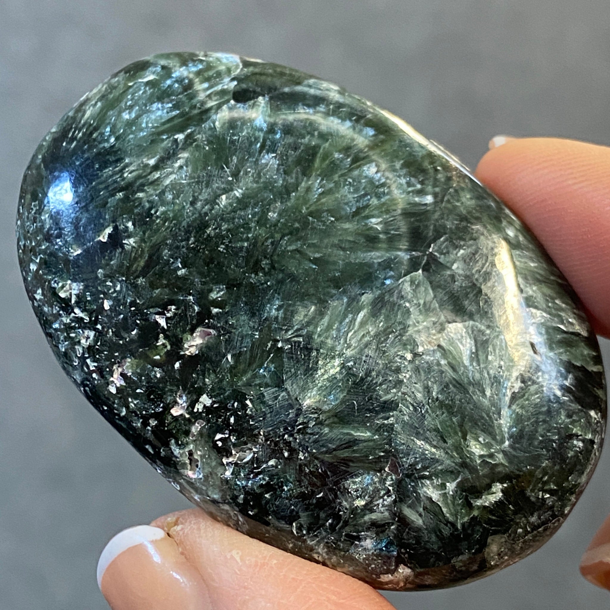 Seraphinite Palmstone – Russia - Castle Rocks Cornwall