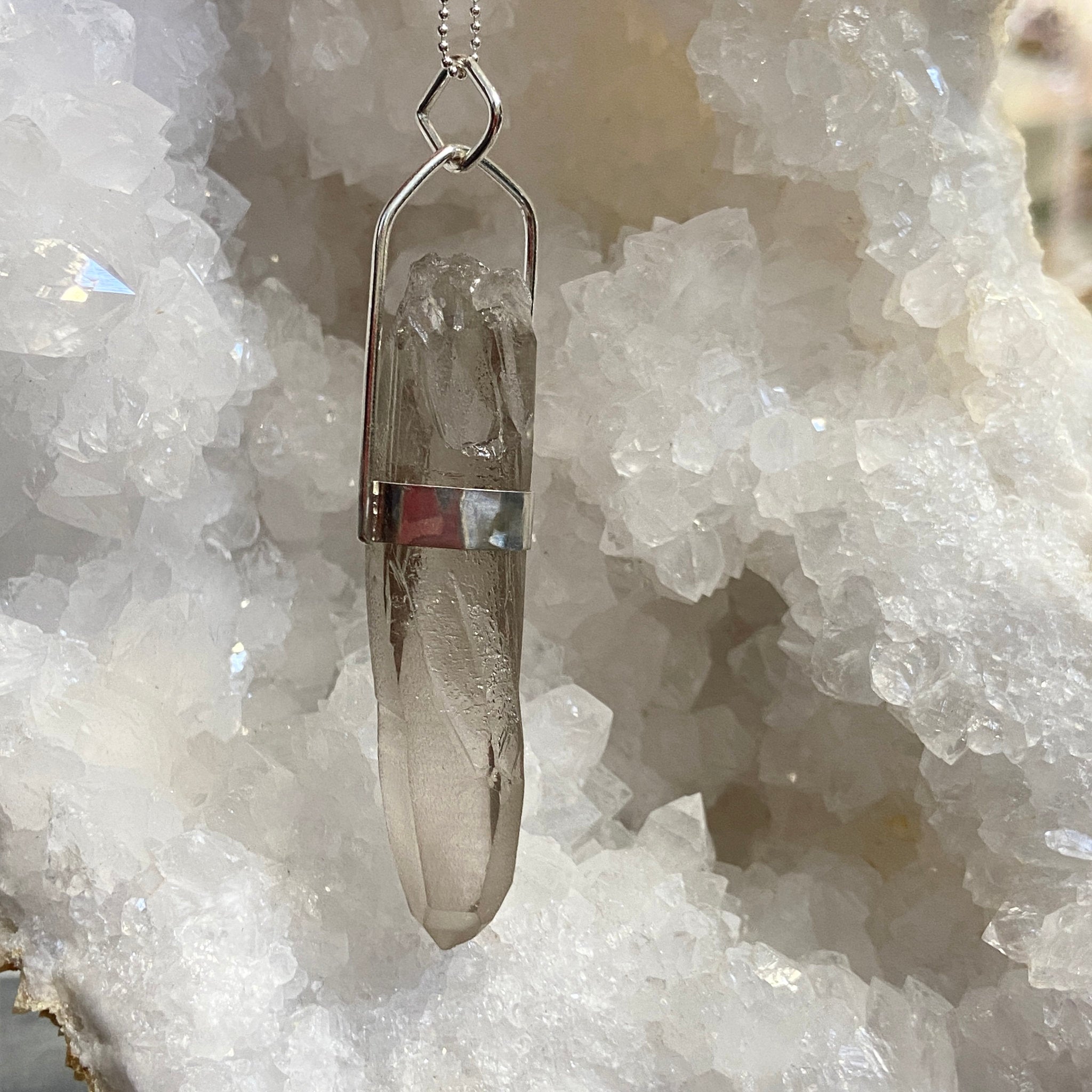 Smoky Lemurian Seed Pendant – Brazil - Bespoke by Song of the Sea - Castle Rocks Cornwall