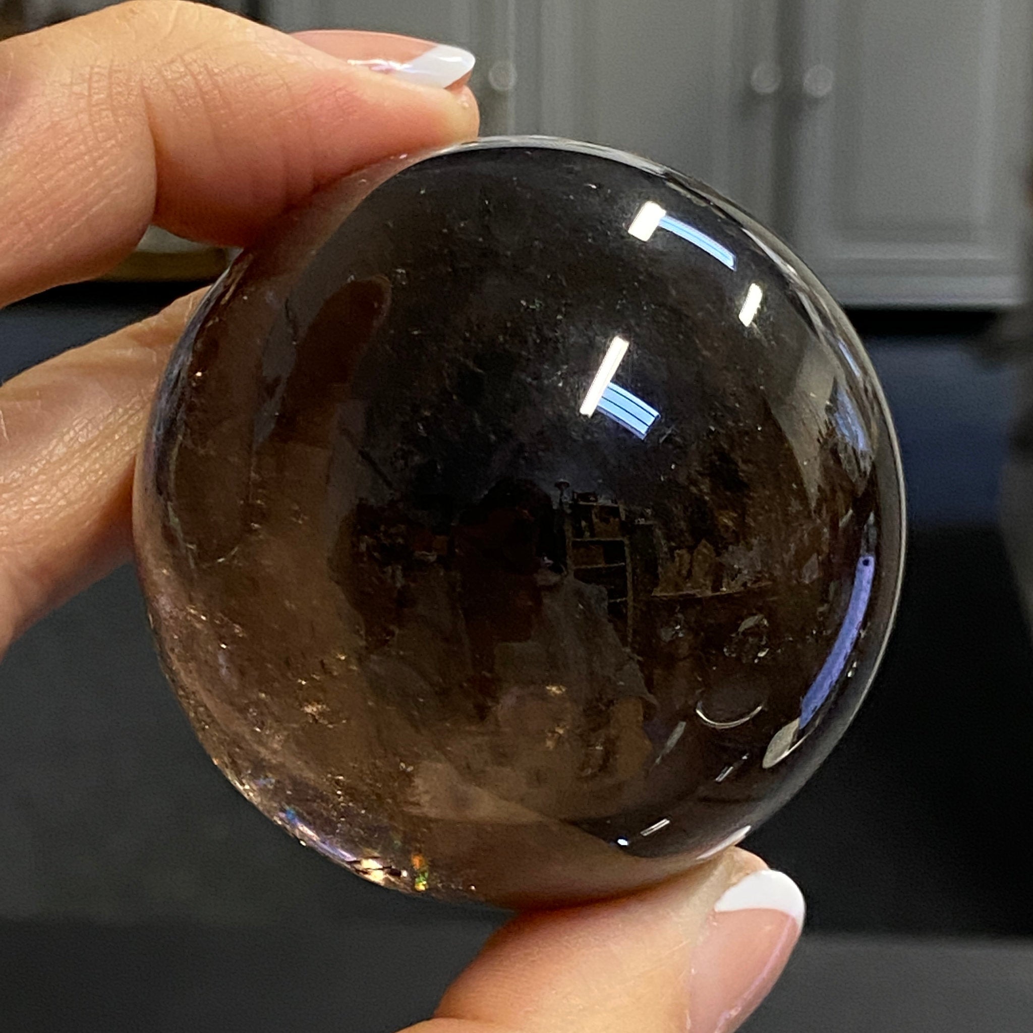 Smoky Quartz Sphere - Brazil - Castle Rocks Cornwall