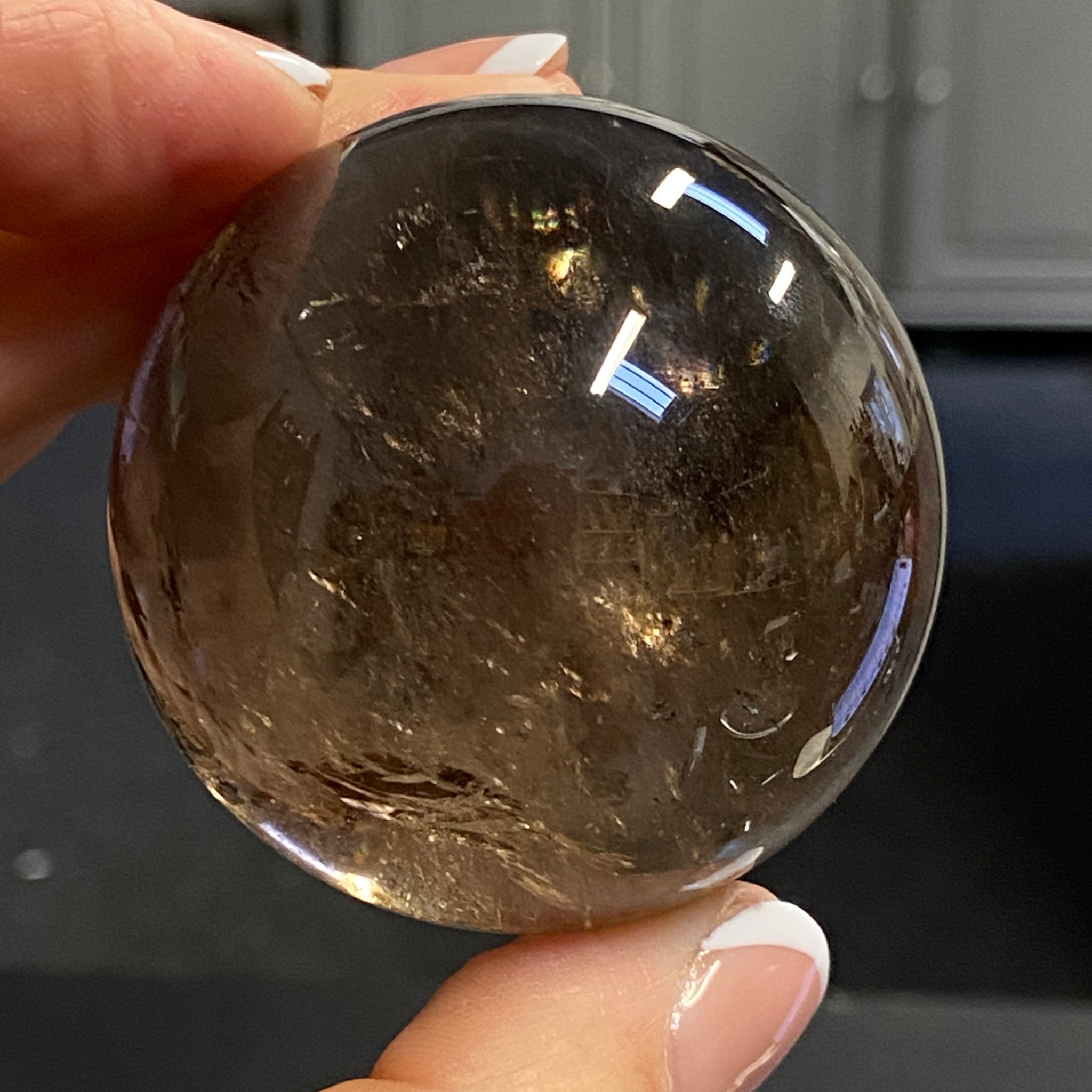 Smoky Quartz Sphere - Brazil - Castle Rocks Cornwall