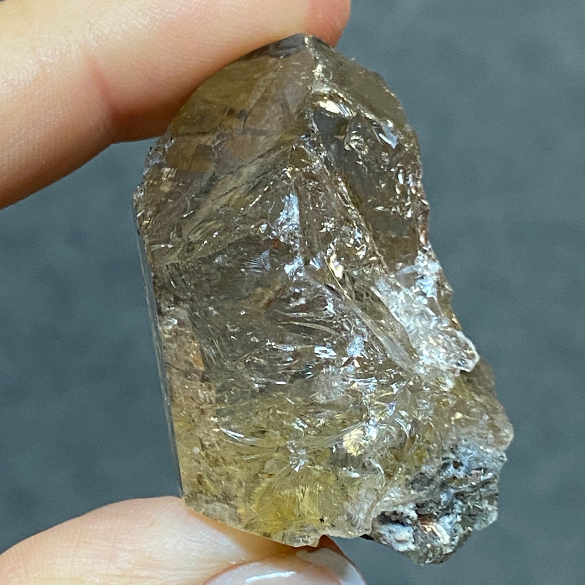 Smoky Quartz with Golden Rutile – Brazil - Castle Rocks Cornwall