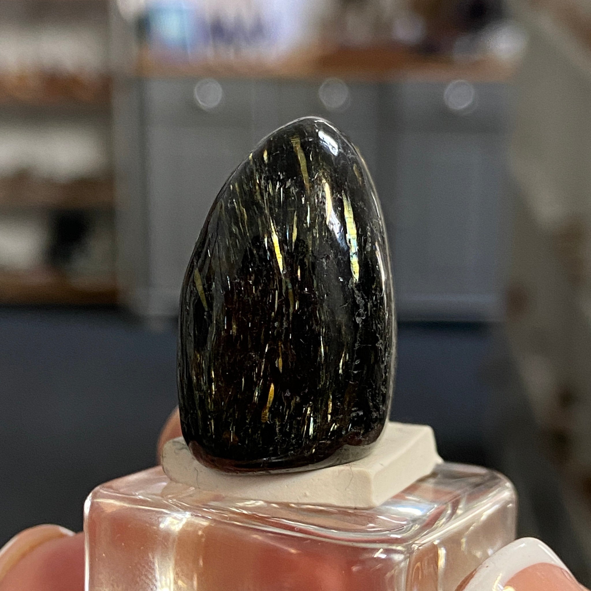 The Best Nuummite from Greenland - Tumbled Stone - AAA - Castle Rocks Cornwall