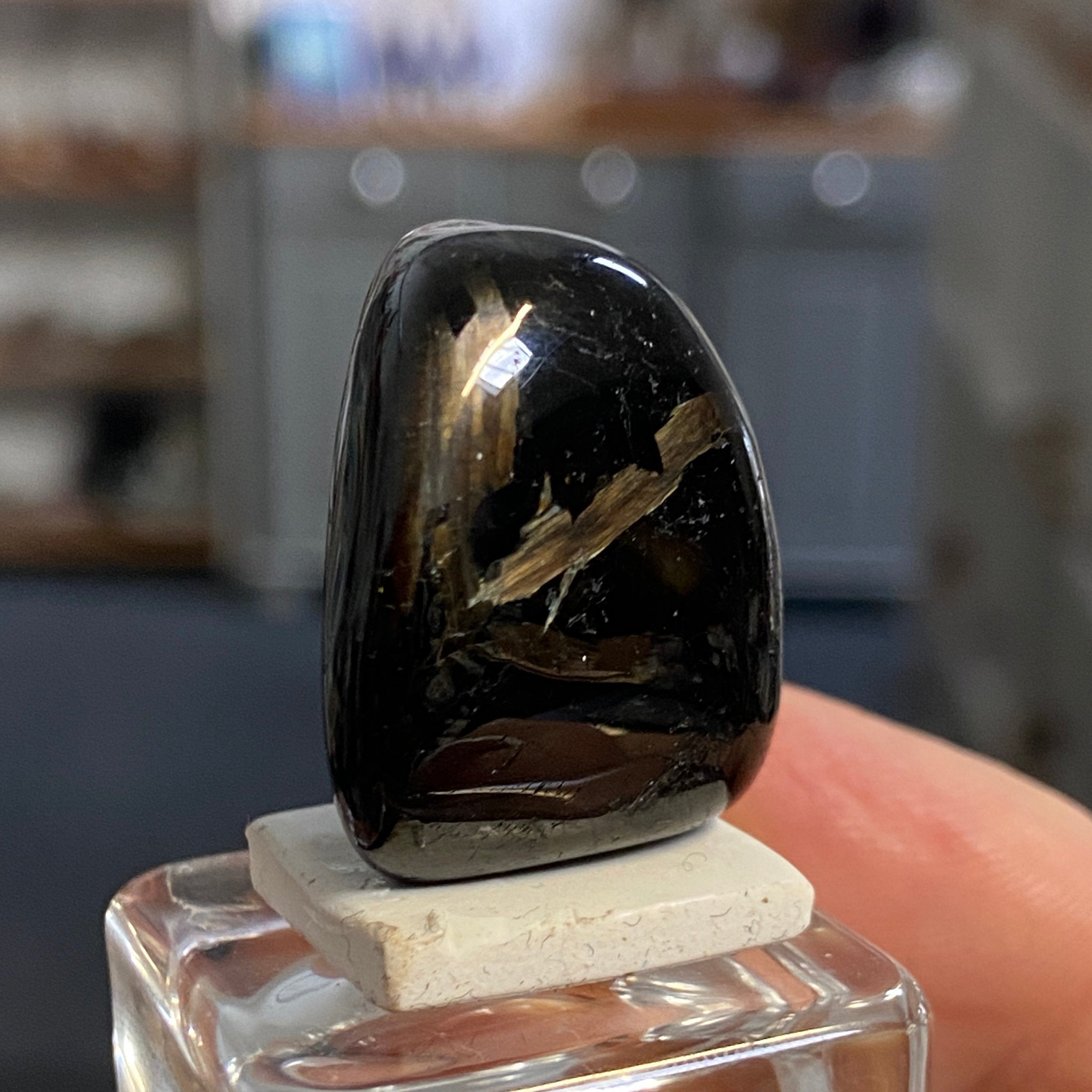 The Best Nuummite from Greenland - Tumbled Stone - AAA - Castle Rocks Cornwall