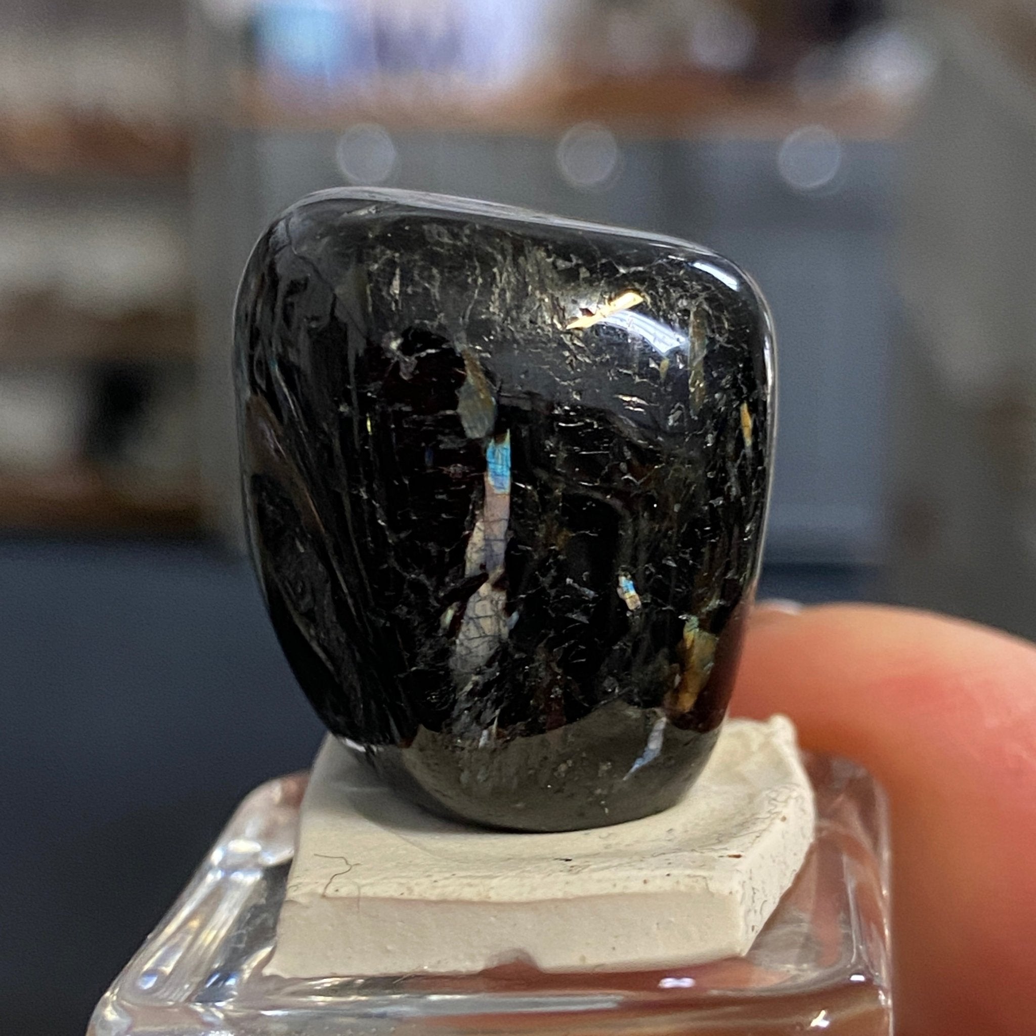 The Best Nuummite from Greenland - Tumbled Stone - AAA - Castle Rocks Cornwall