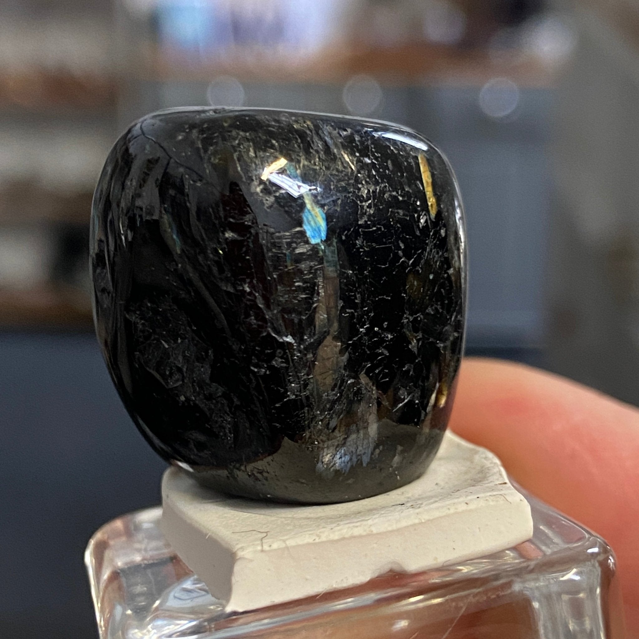 The Best Nuummite from Greenland - Tumbled Stone - AAA - Castle Rocks Cornwall