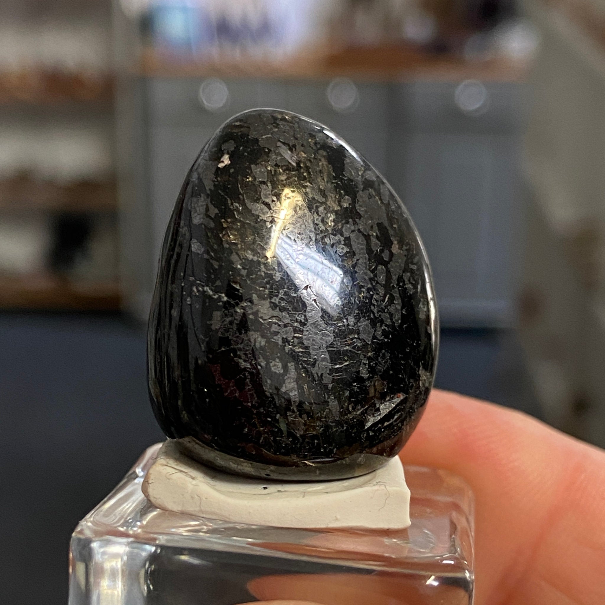 The Best Nuummite from Greenland - Tumbled Stone - AAA - Castle Rocks Cornwall