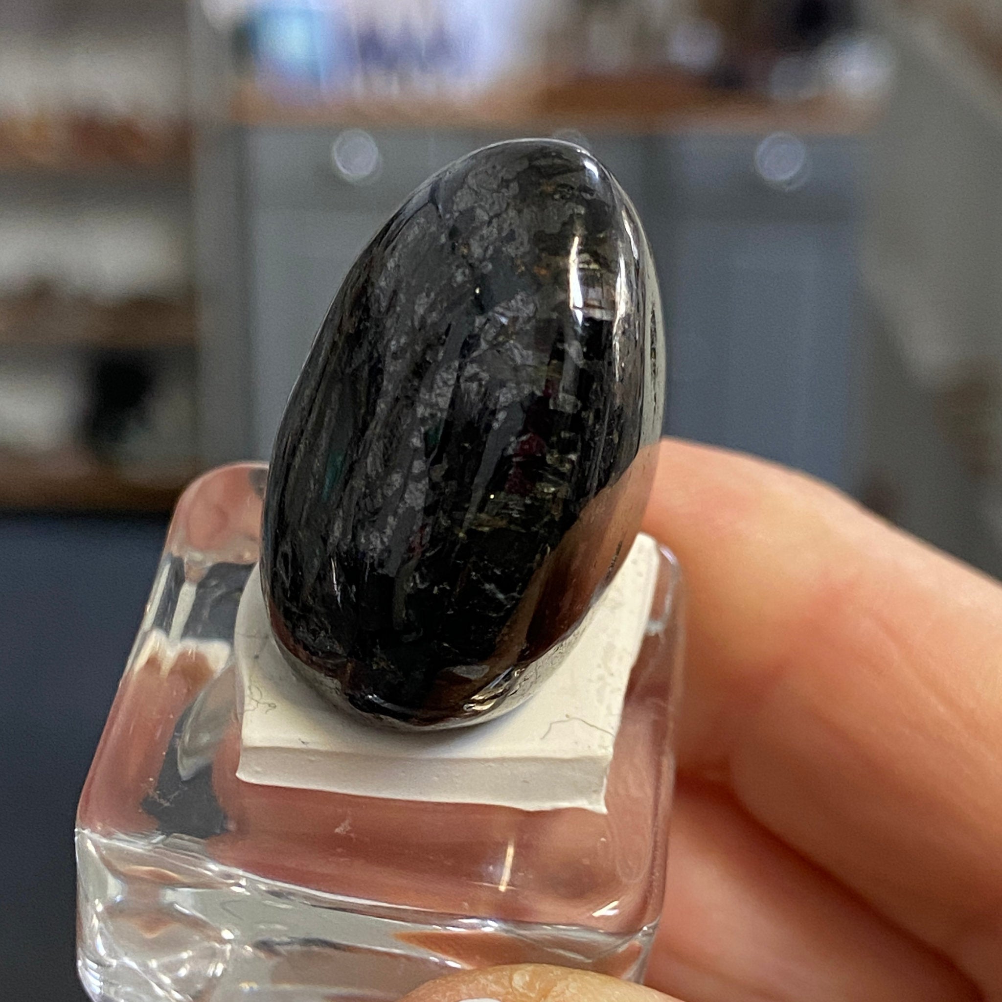 The Best Nuummite from Greenland - Tumbled Stone - AAA - Castle Rocks Cornwall