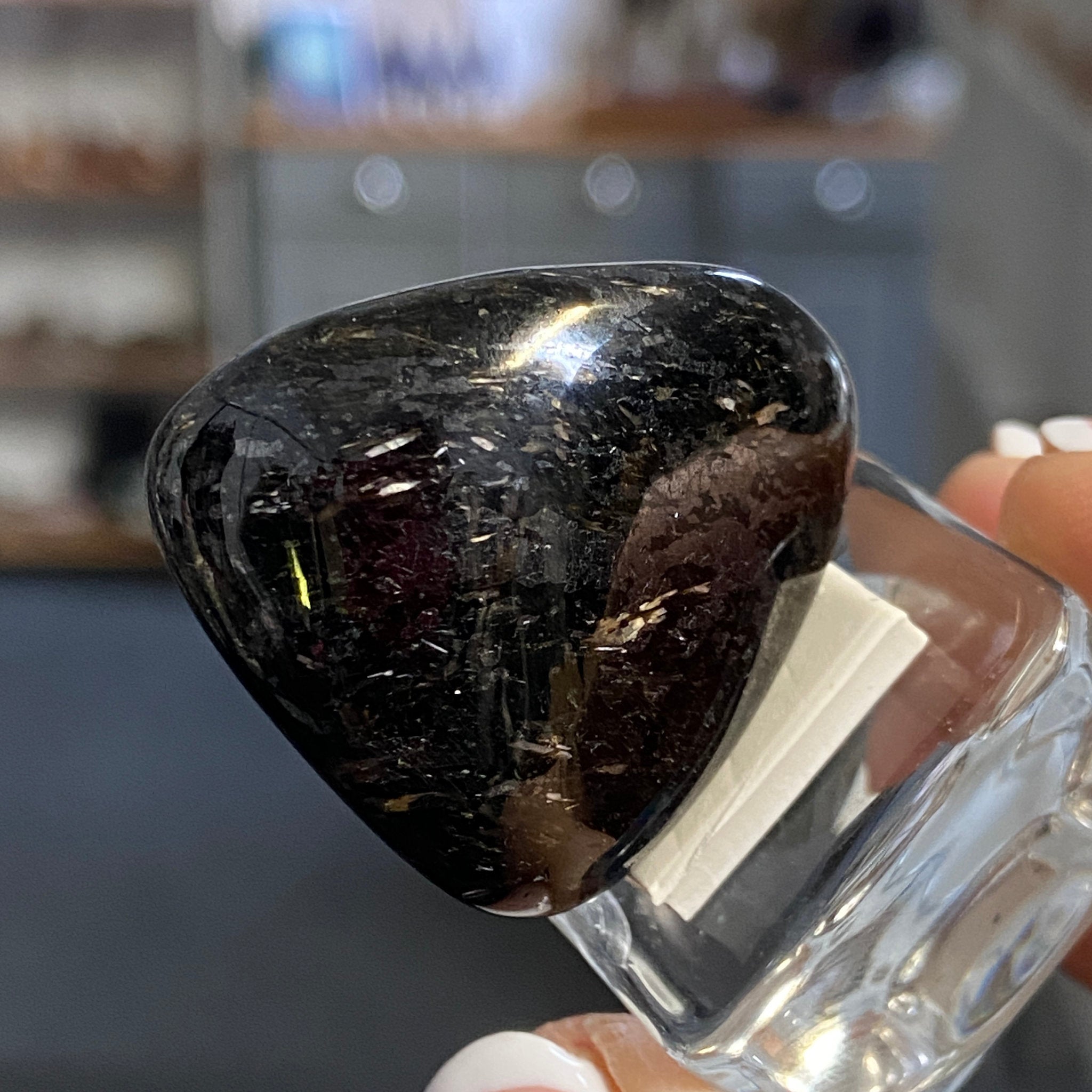 The Best Nuummite from Greenland - Tumbled Stone - AAA - Castle Rocks Cornwall