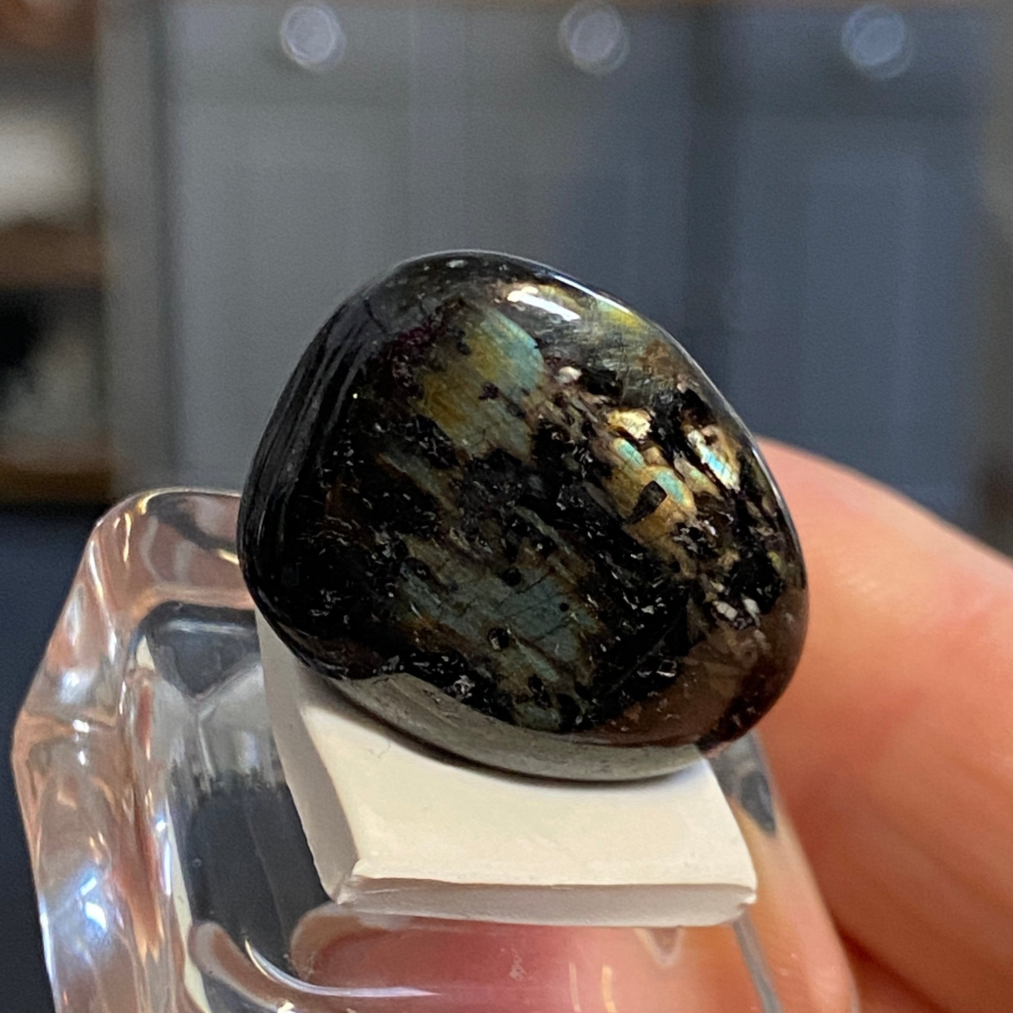 The Best Nuummite from Greenland - Tumbled Stone - AAA - Castle Rocks Cornwall