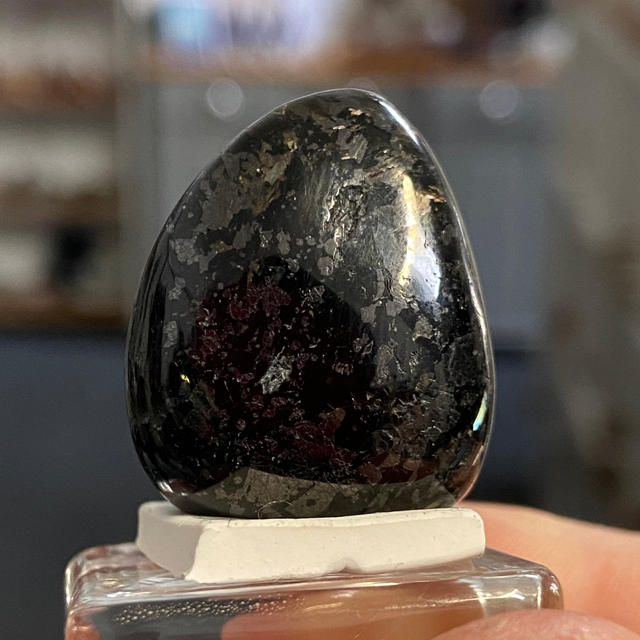 The Best Nuummite from Greenland - Tumbled Stone - AAA - Castle Rocks Cornwall