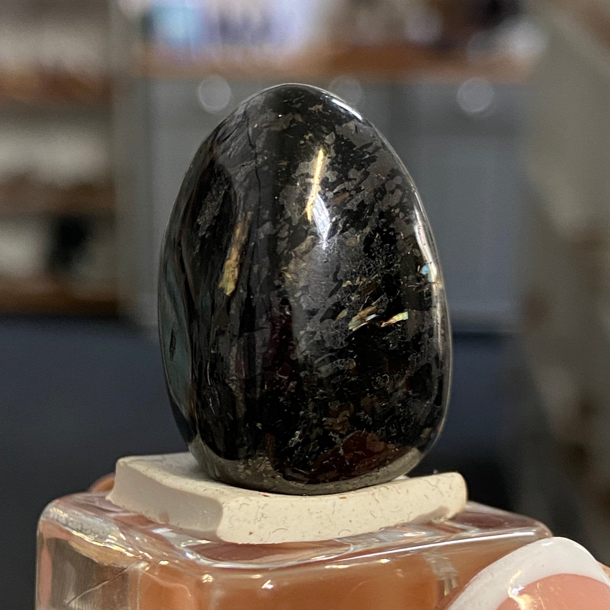 The Best Nuummite from Greenland - Tumbled Stone - AAA - Castle Rocks Cornwall