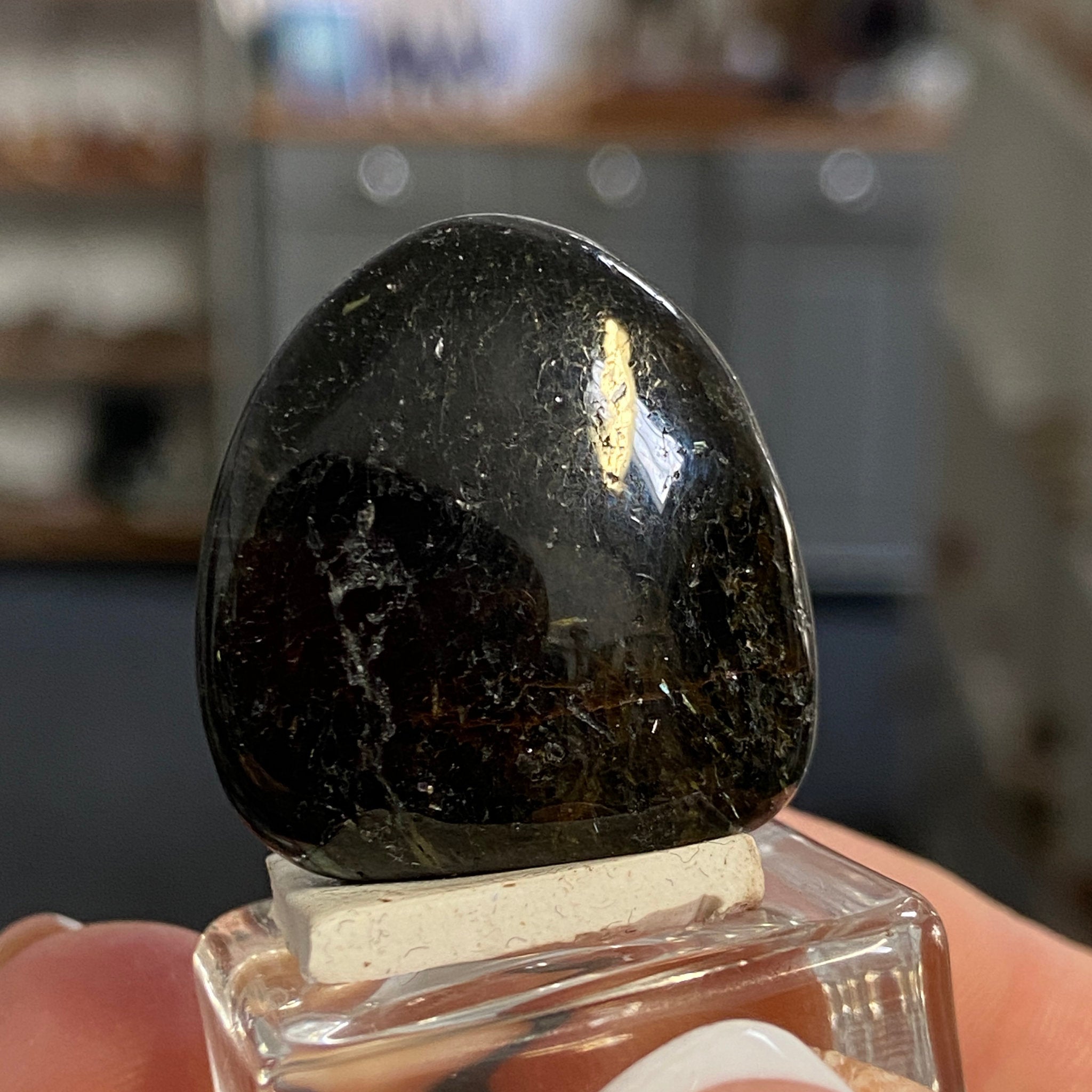 The Best Nuummite from Greenland - Tumbled Stone - AAA - Castle Rocks Cornwall