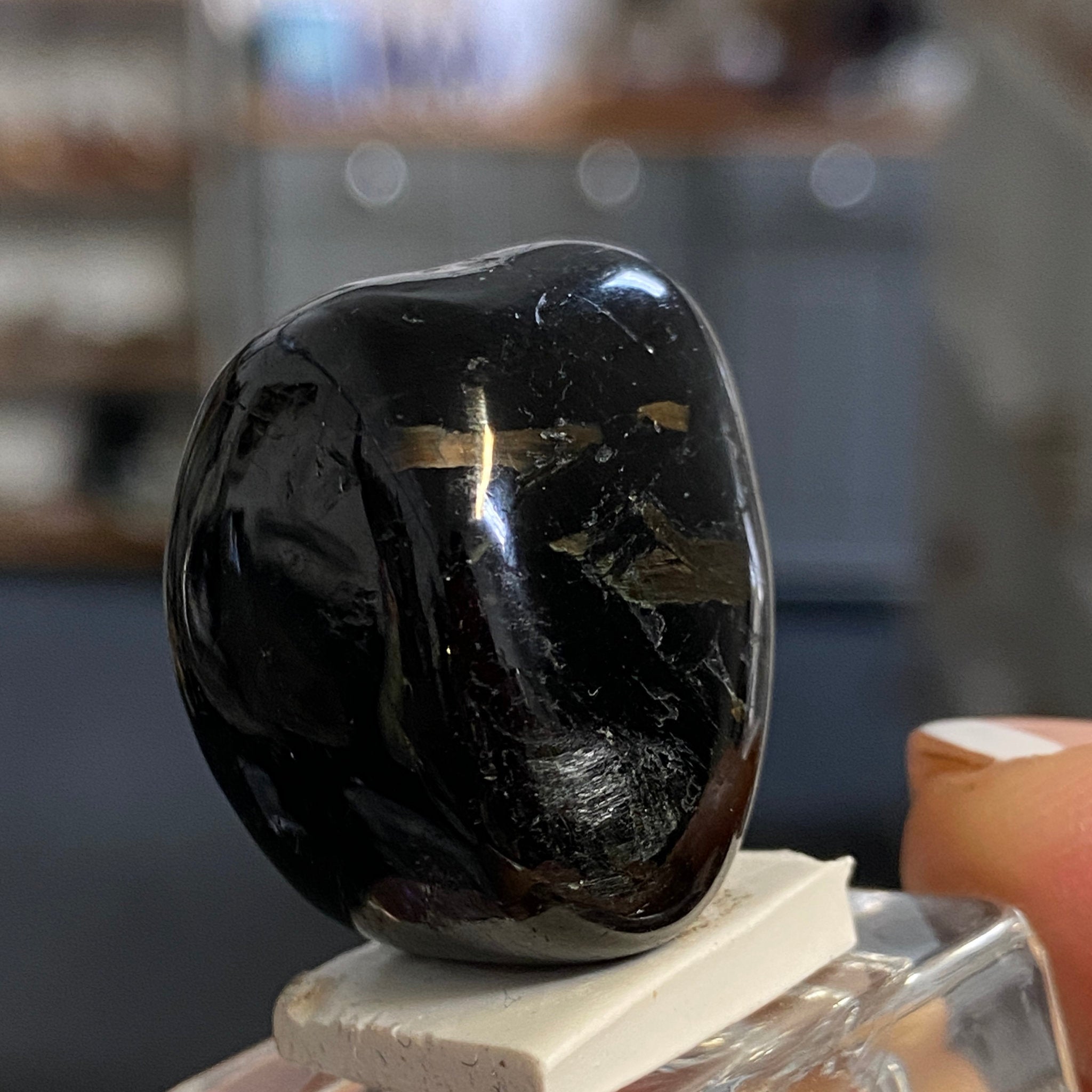 The Best Nuummite from Greenland - Tumbled Stone - AAA - Castle Rocks Cornwall