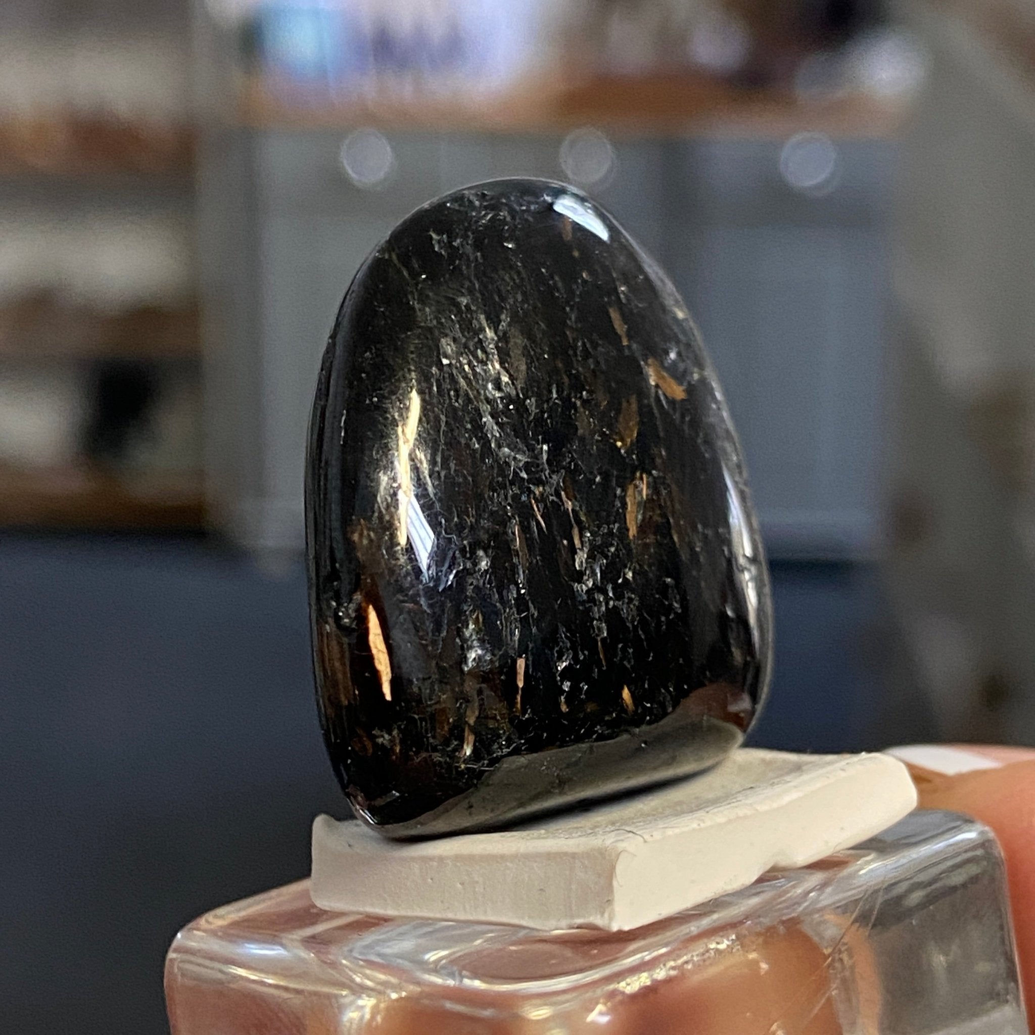 The Best Nuummite from Greenland - Tumbled Stone - AAA - Castle Rocks Cornwall