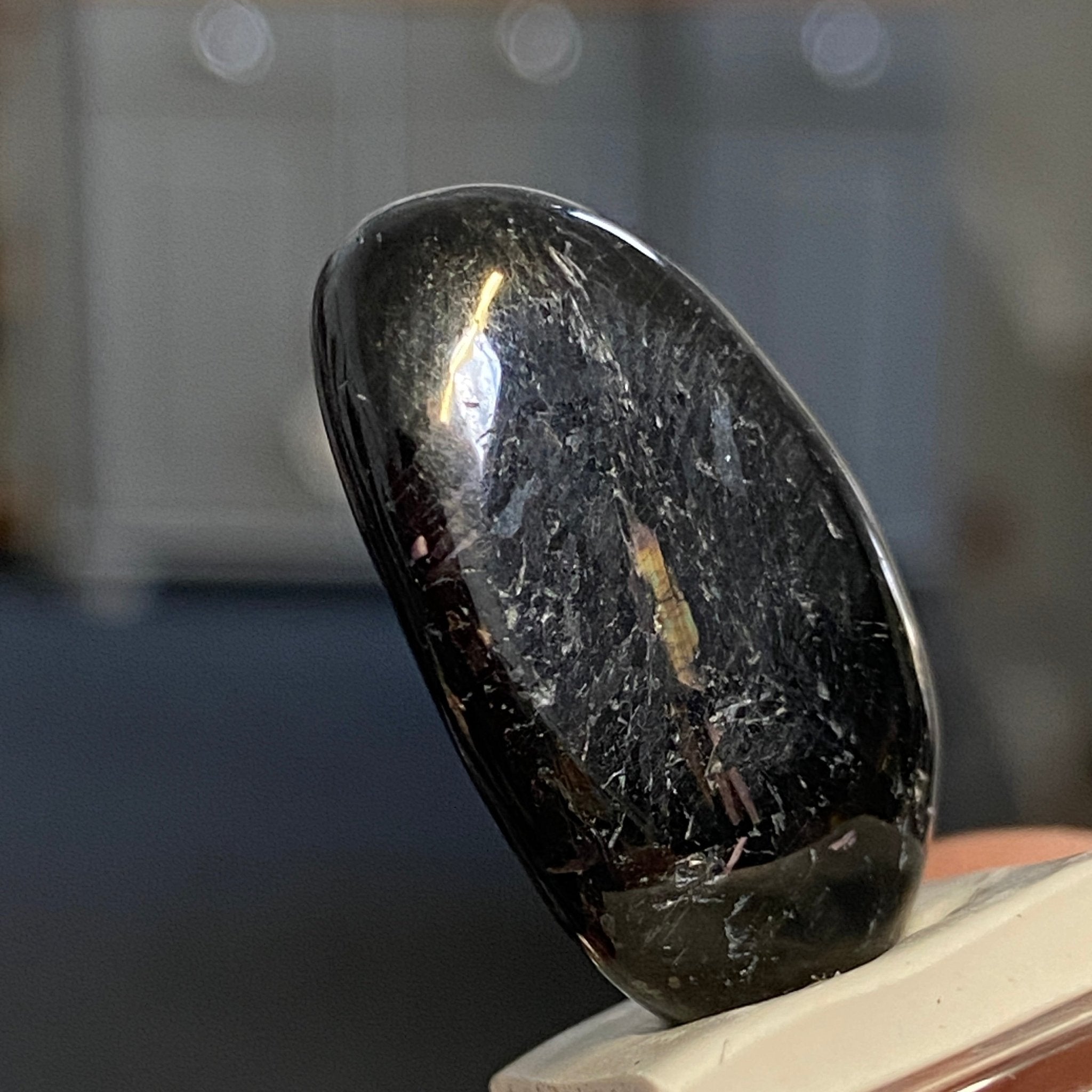 The Best Nuummite from Greenland - Tumbled Stone - AAA - Castle Rocks Cornwall