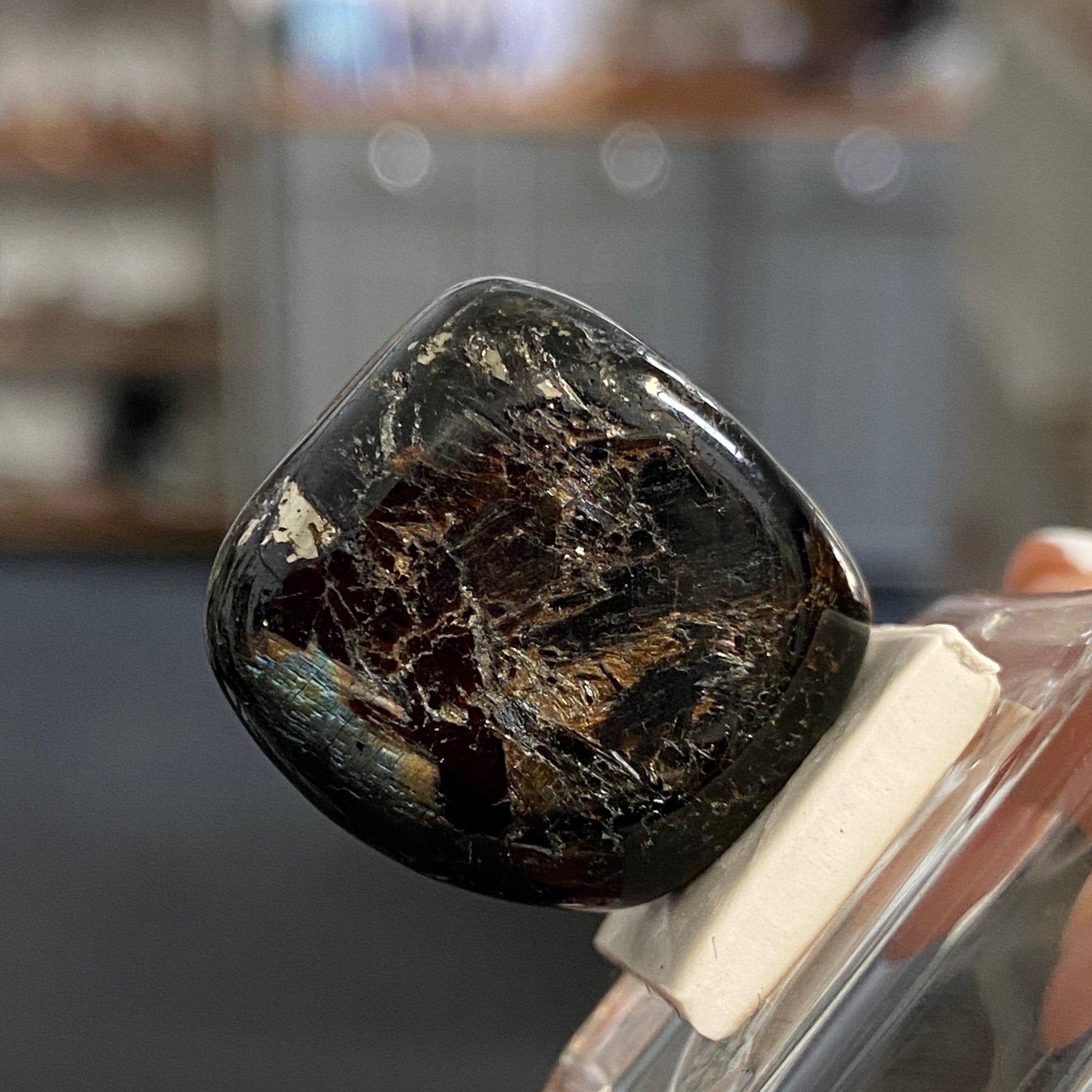 The Best Nuummite from Greenland - Tumbled Stone - AAA - Castle Rocks Cornwall