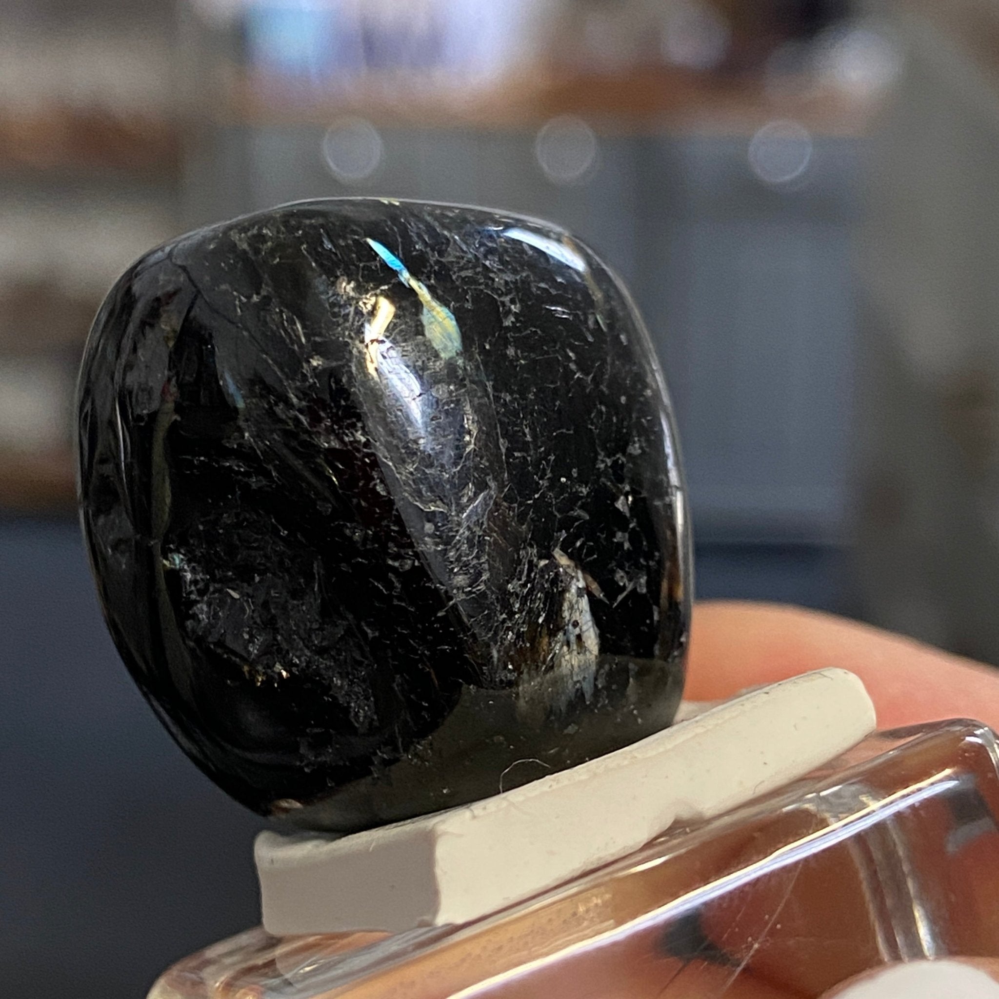 The Best Nuummite from Greenland - Tumbled Stone - AAA - Castle Rocks Cornwall
