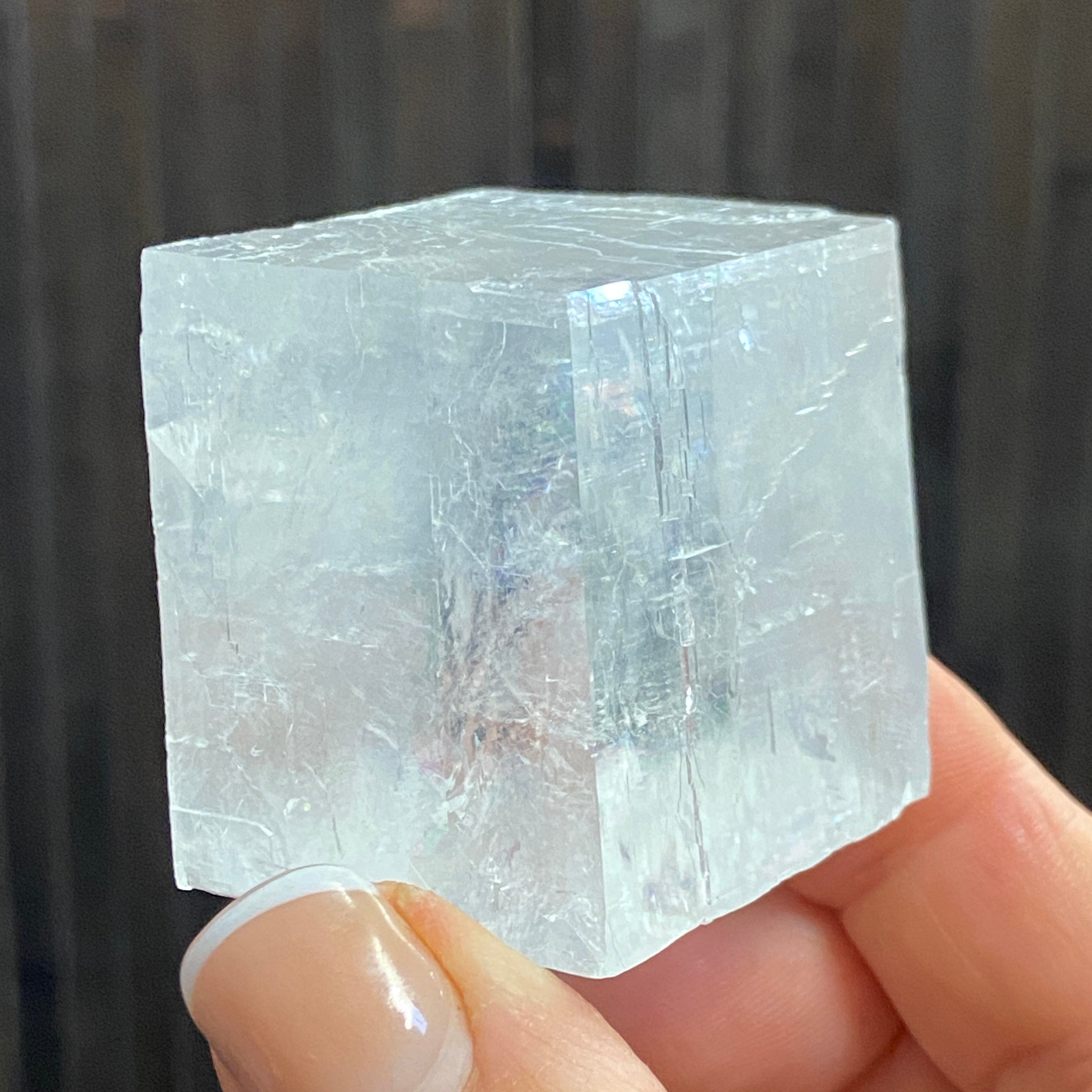 The Viking Stone - Clear Optical Calcite - Mexico - Castle Rocks Cornwall