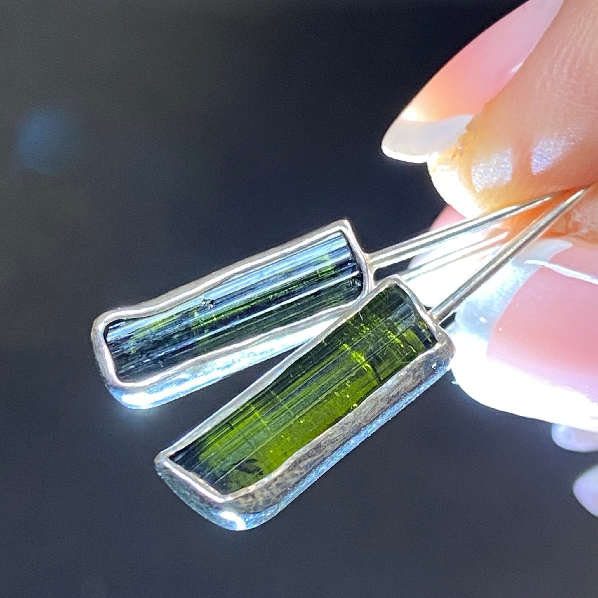 Verdelite Tourmaline Earrings – Bespoke by Song of the Sea