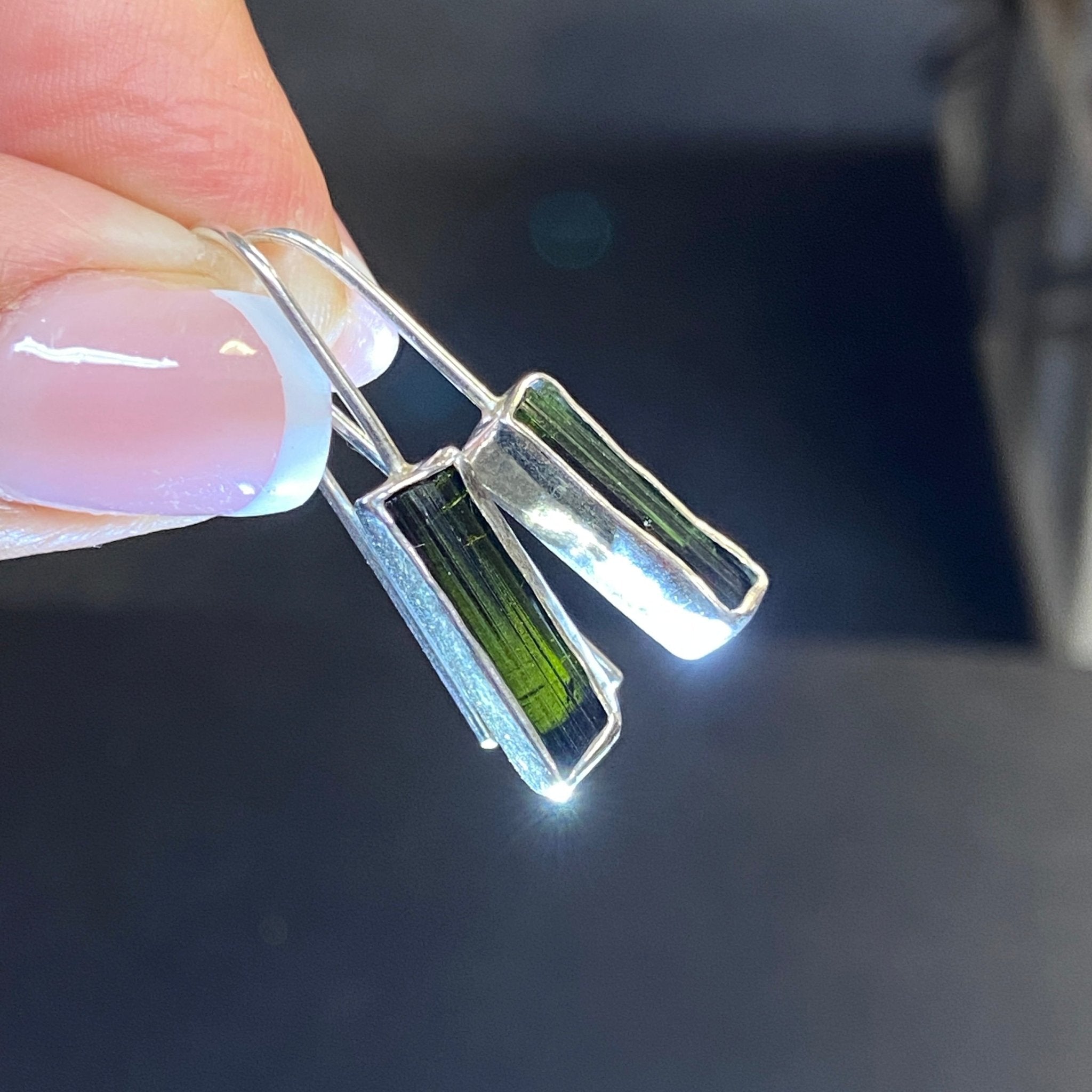 Verdelite Tourmaline Earrings – Bespoke by Song of the Sea