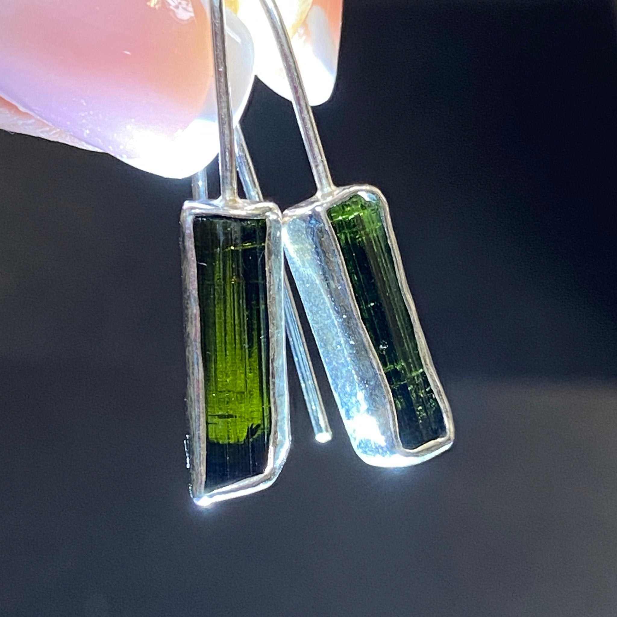 Verdelite Tourmaline Earrings – Bespoke by Song of the Sea