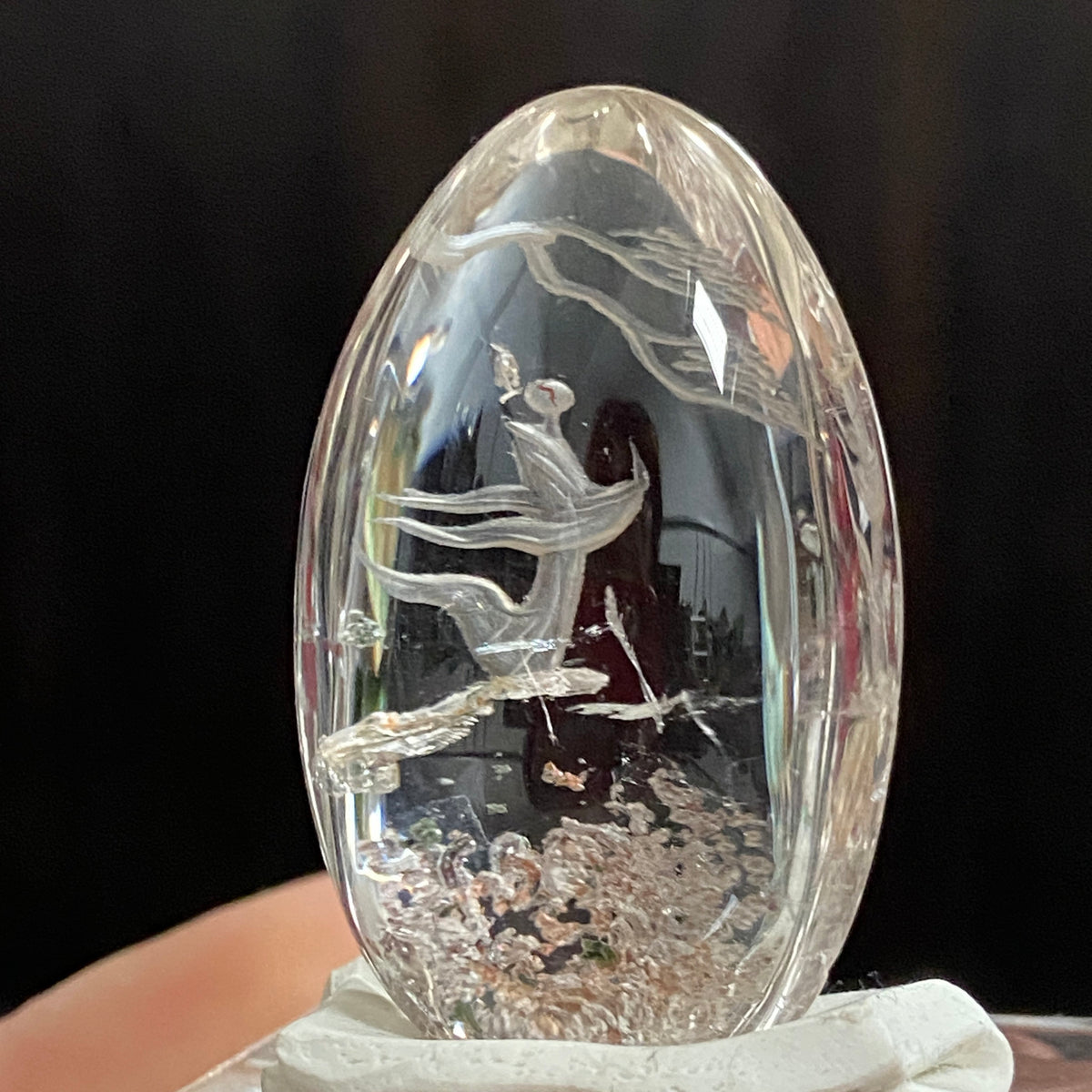 Higher Realm Canopy — AAA Diamond-Etched Clear Landscape Quartz