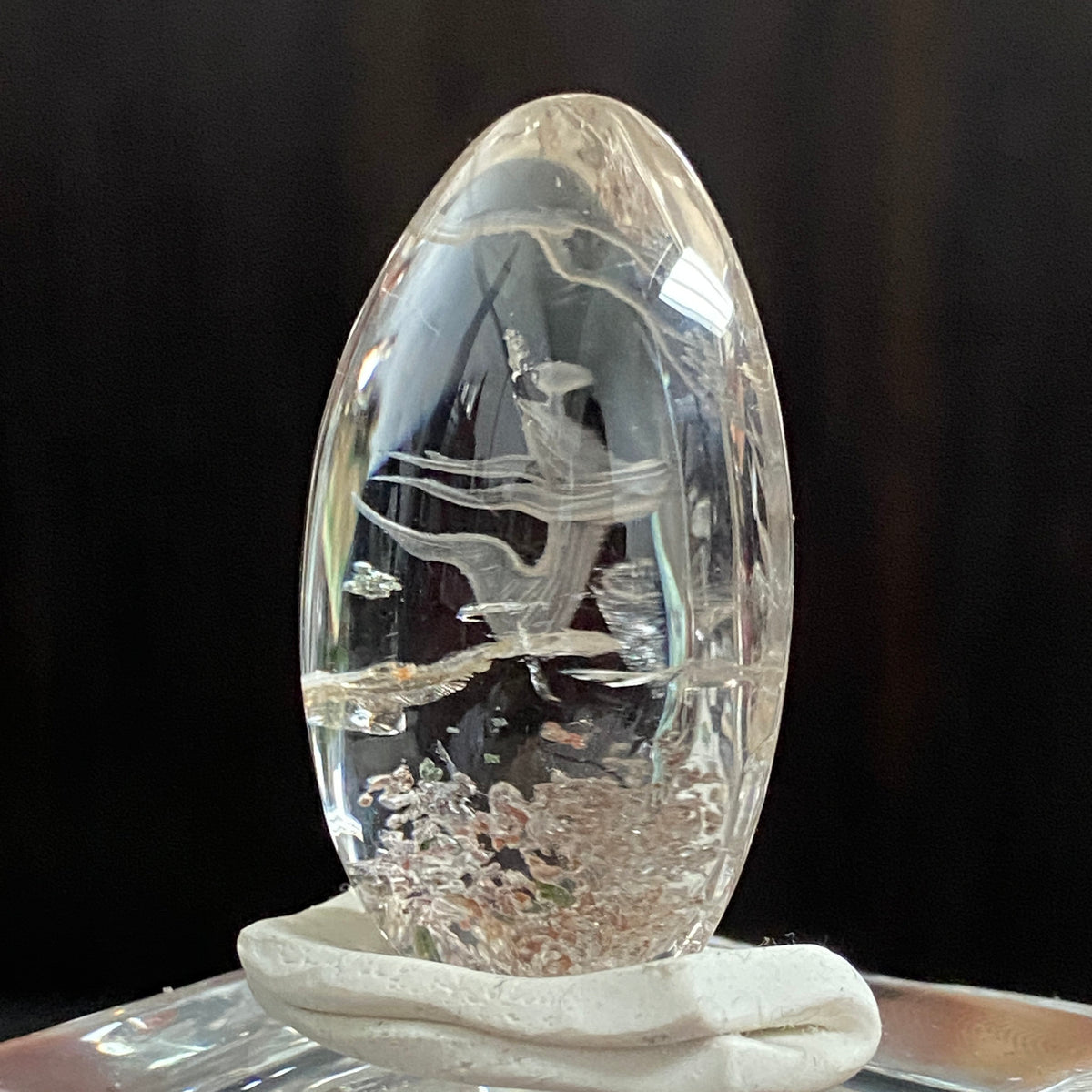 Higher Realm Canopy — AAA Diamond-Etched Clear Landscape Quartz