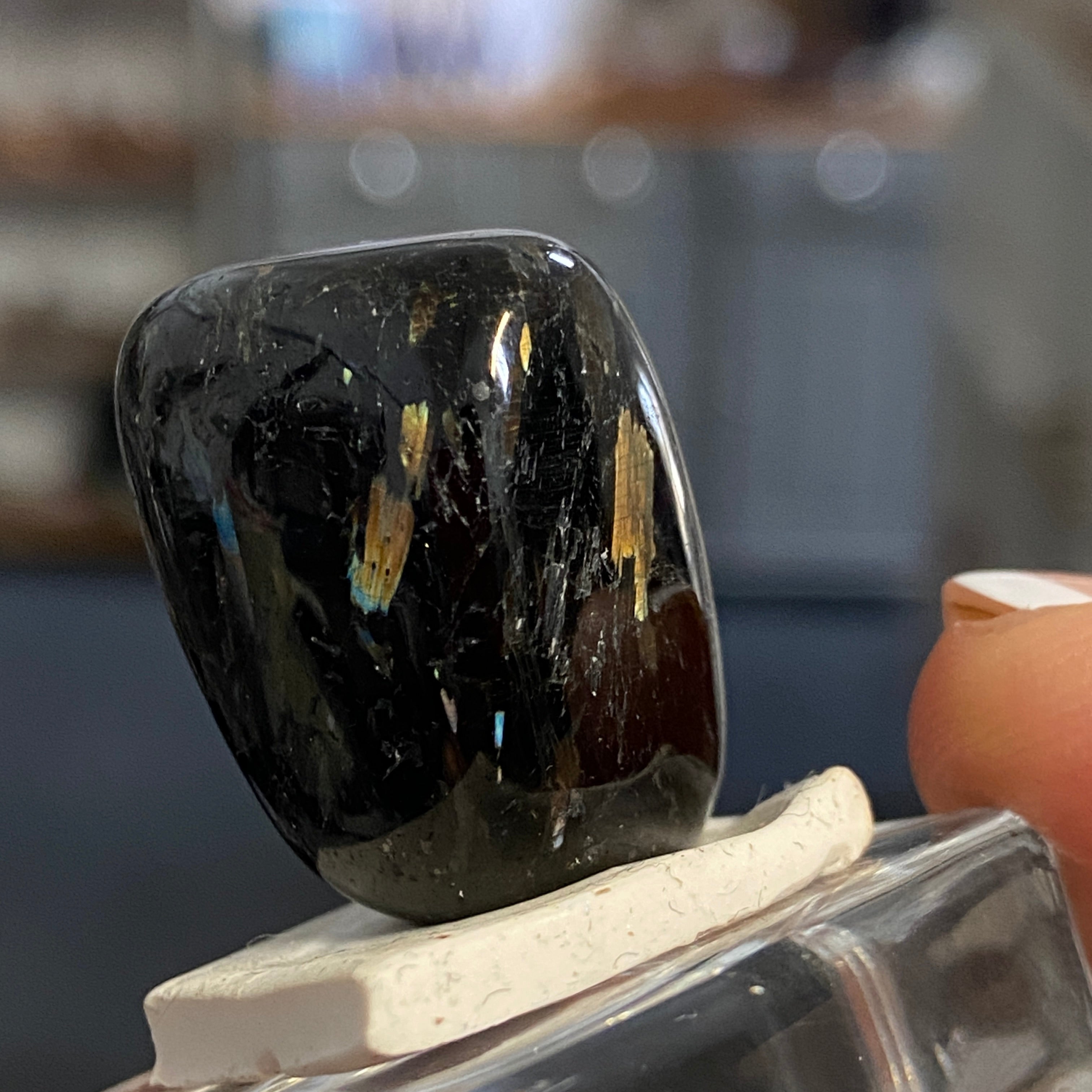 The Best Nuummite from Greenland - Tumbled Stone - AAA