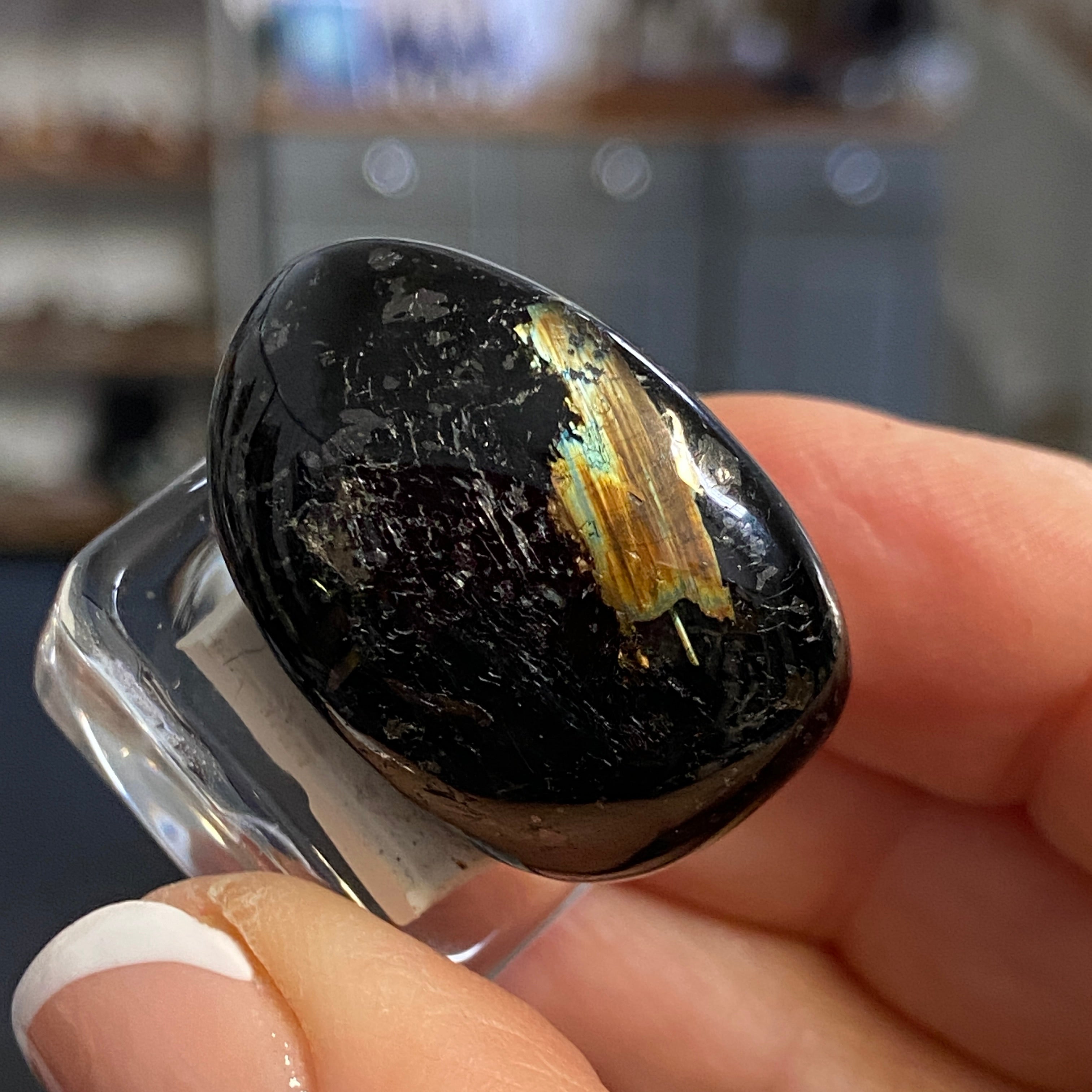 The Best Nuummite from Greenland - Tumbled Stone - AAA