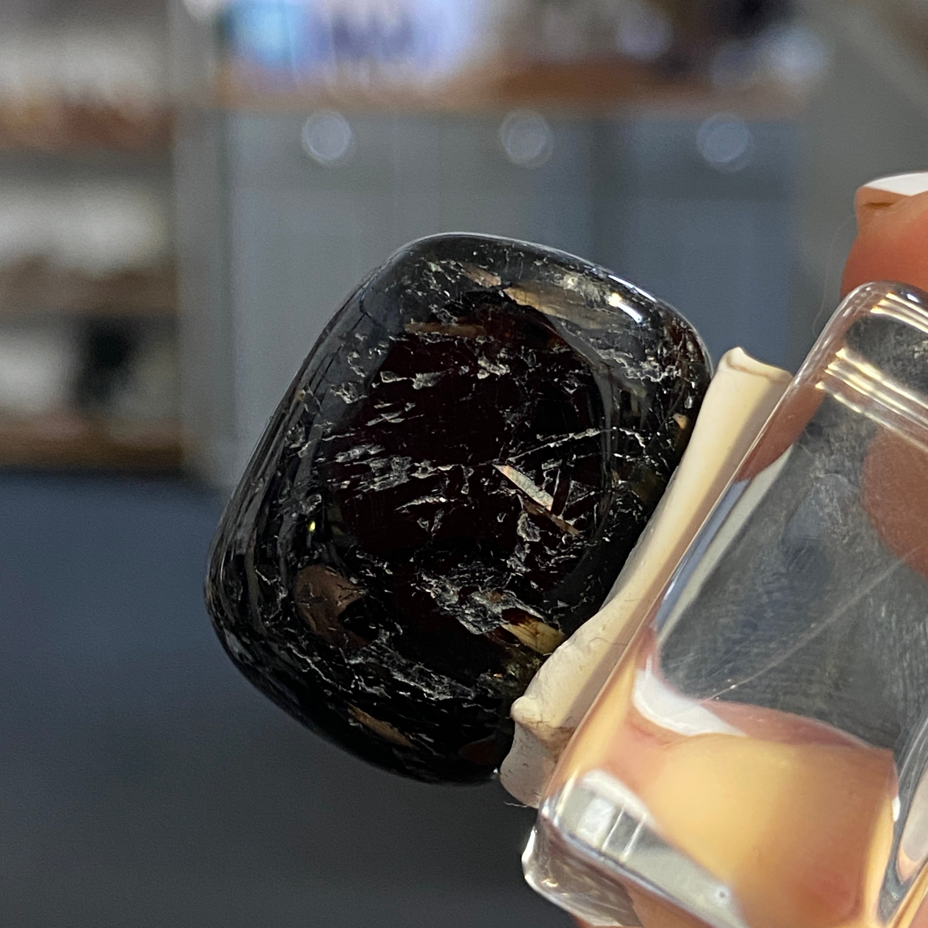 The Best Nuummite from Greenland - Tumbled Stone - AAA