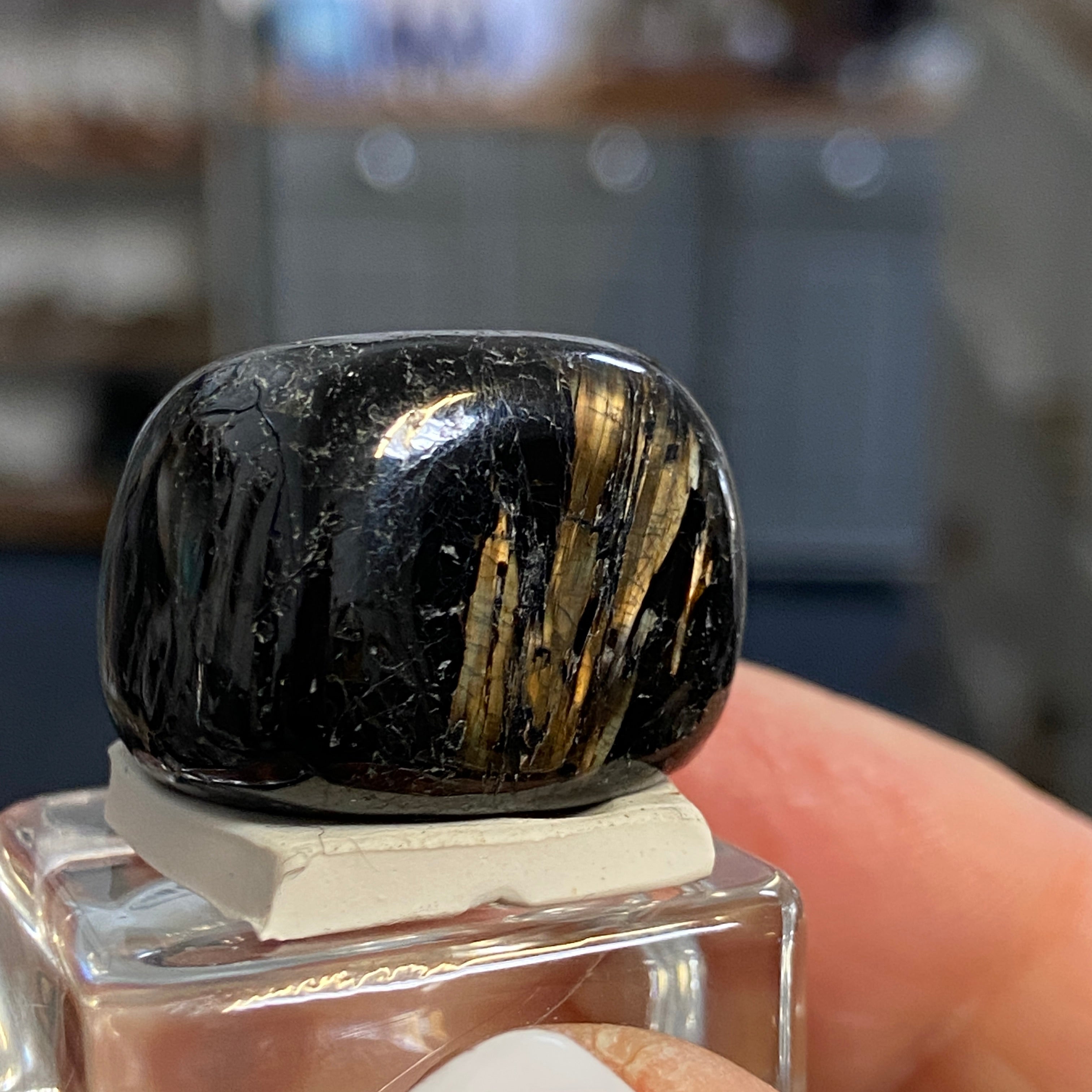 The Best Nuummite from Greenland - Tumbled Stone - AAA