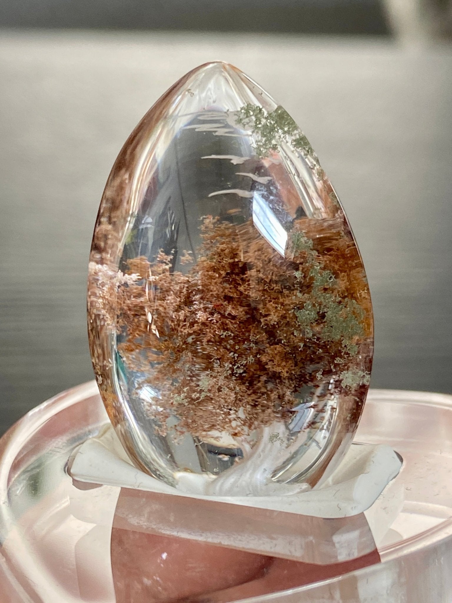 Clear Quartz with sacred Tree of Life - Diamond Tip Etching