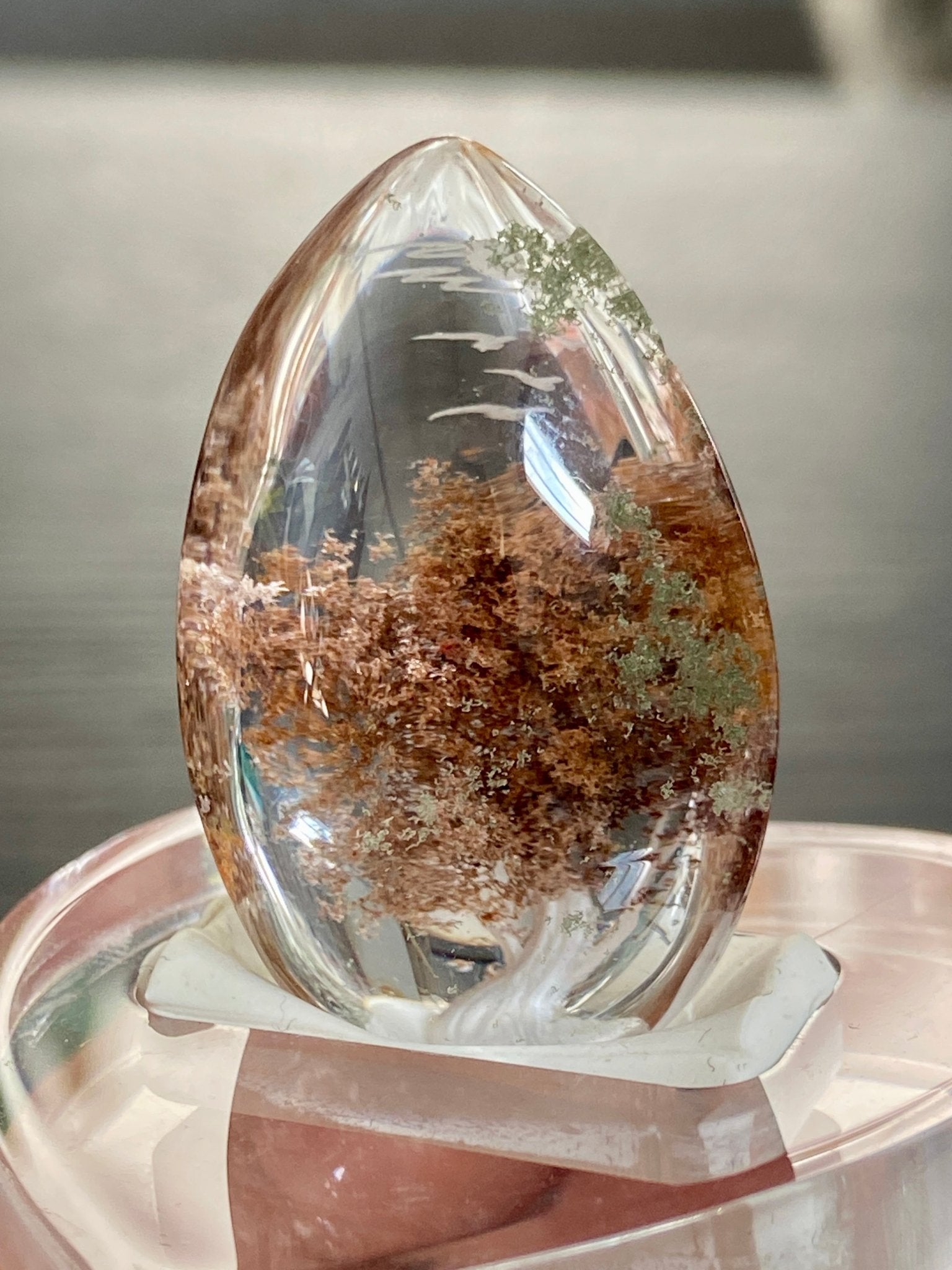 Clear Quartz with sacred Tree of Life - Diamond Tip Etching