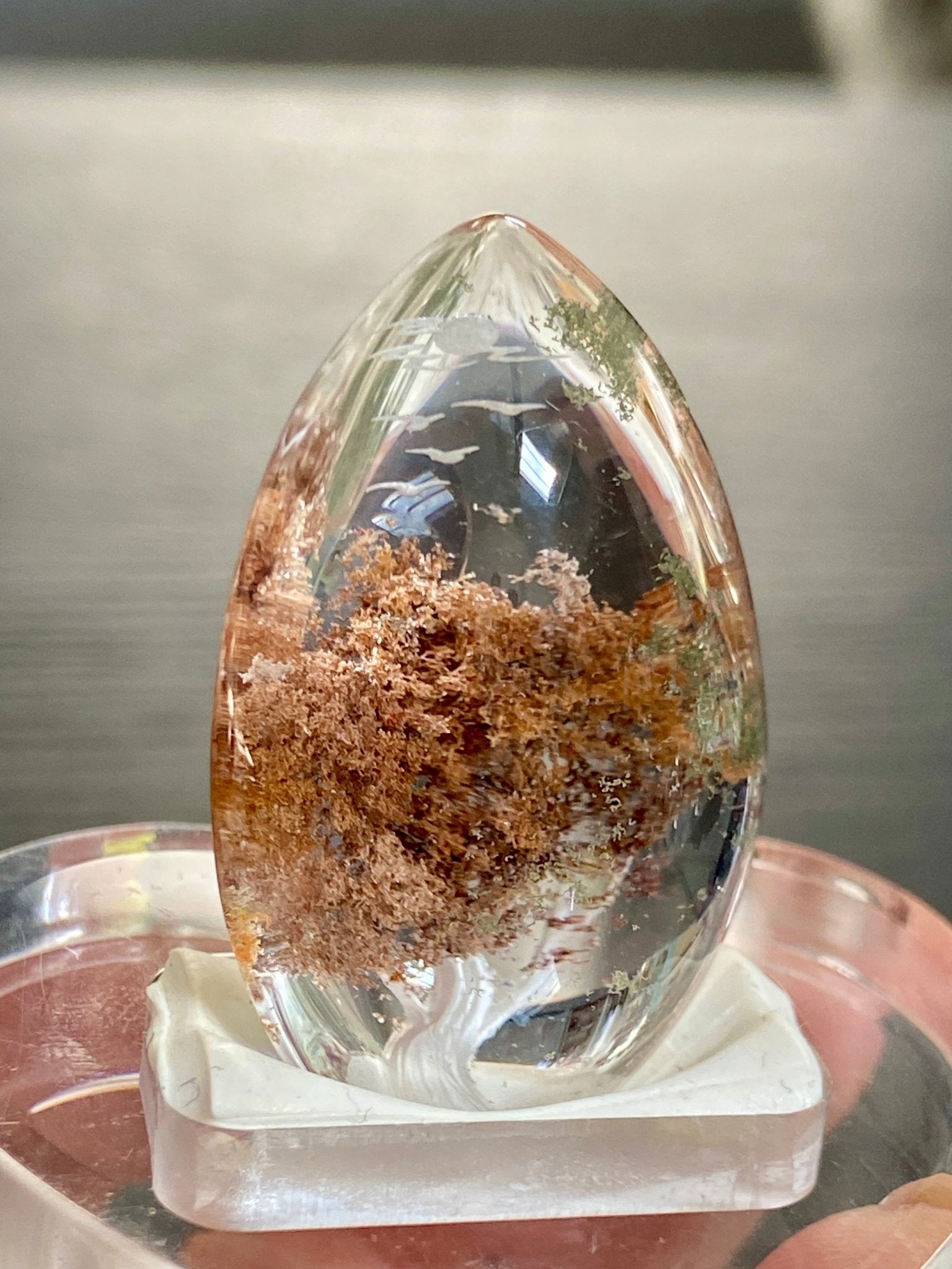 Clear Quartz with sacred Tree of Life - Diamond Tip Etching