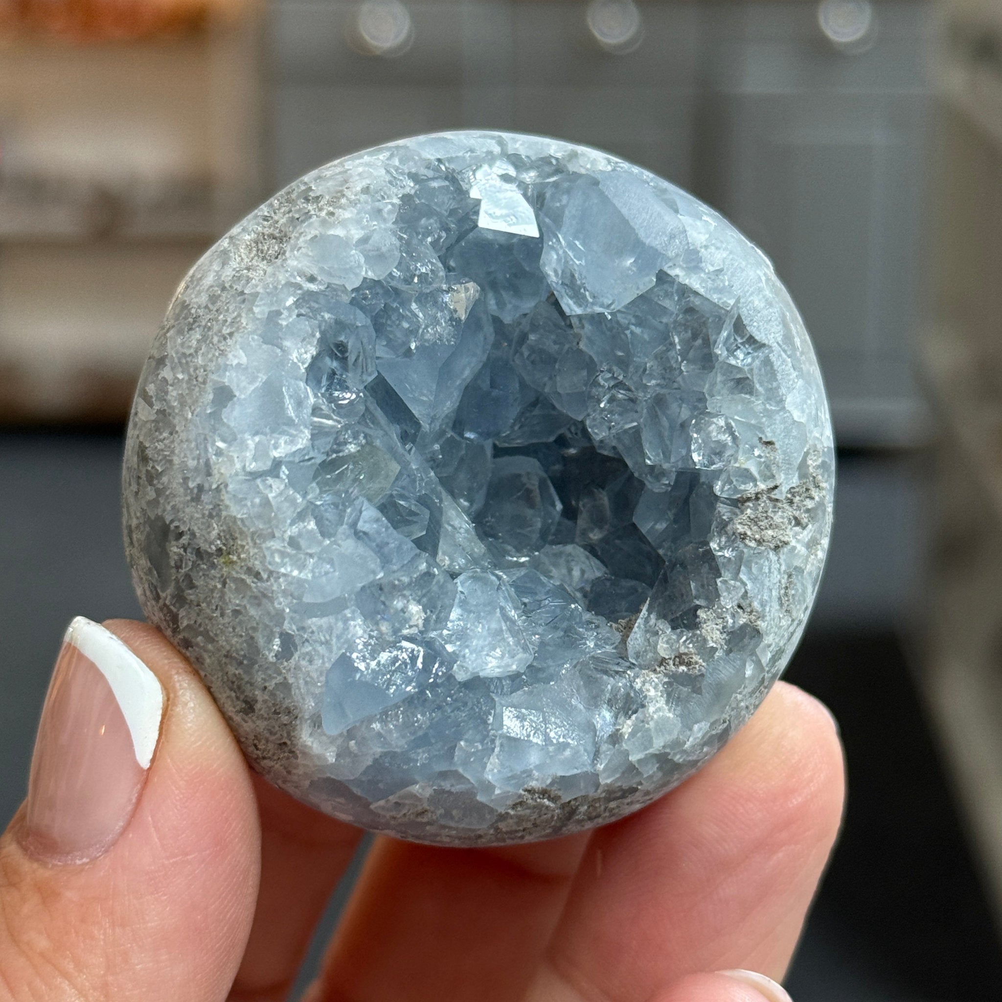 💙 Celestite Sphere – Madagascar