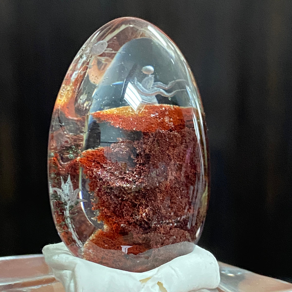 Lotus and Red Mountain Summit — AAA Diamond-Etched Fire Quartz
