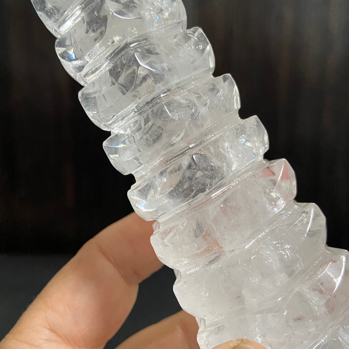 13-Layer Clear Quartz Wenchang Tower – Brazil