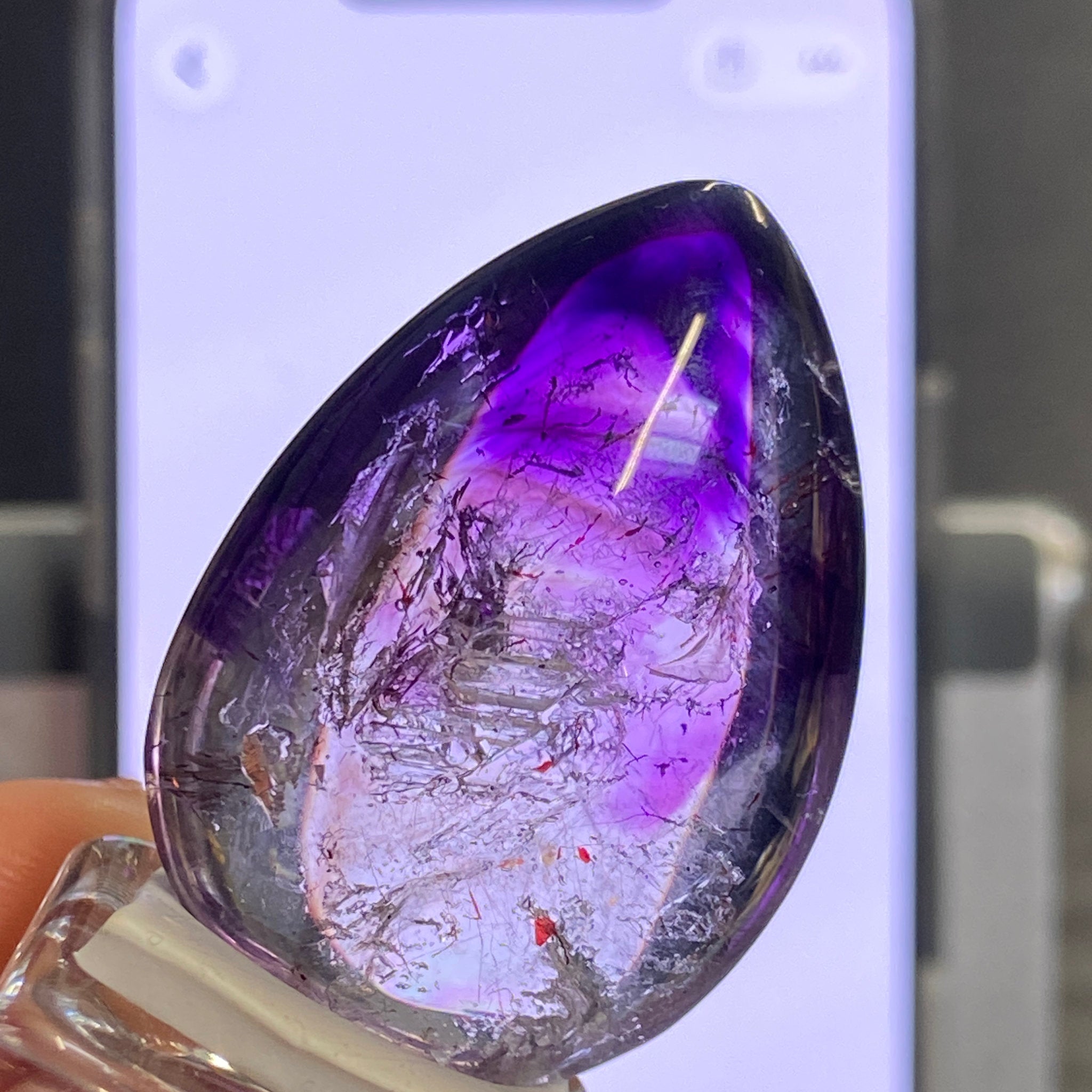 Amethyst with Lepidocrocite & Enhydro – Brazil