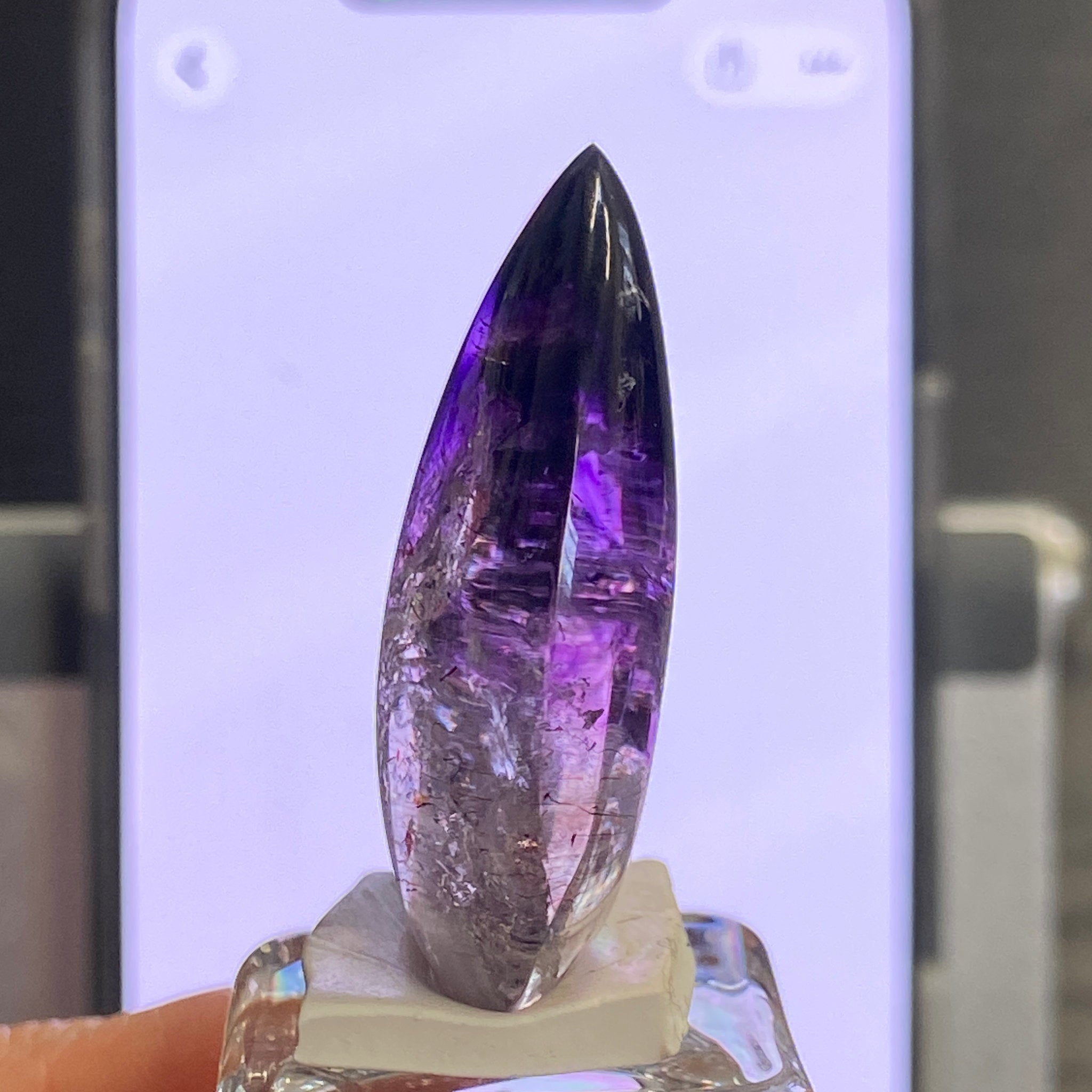 Amethyst with Lepidocrocite & Enhydro – Brazil