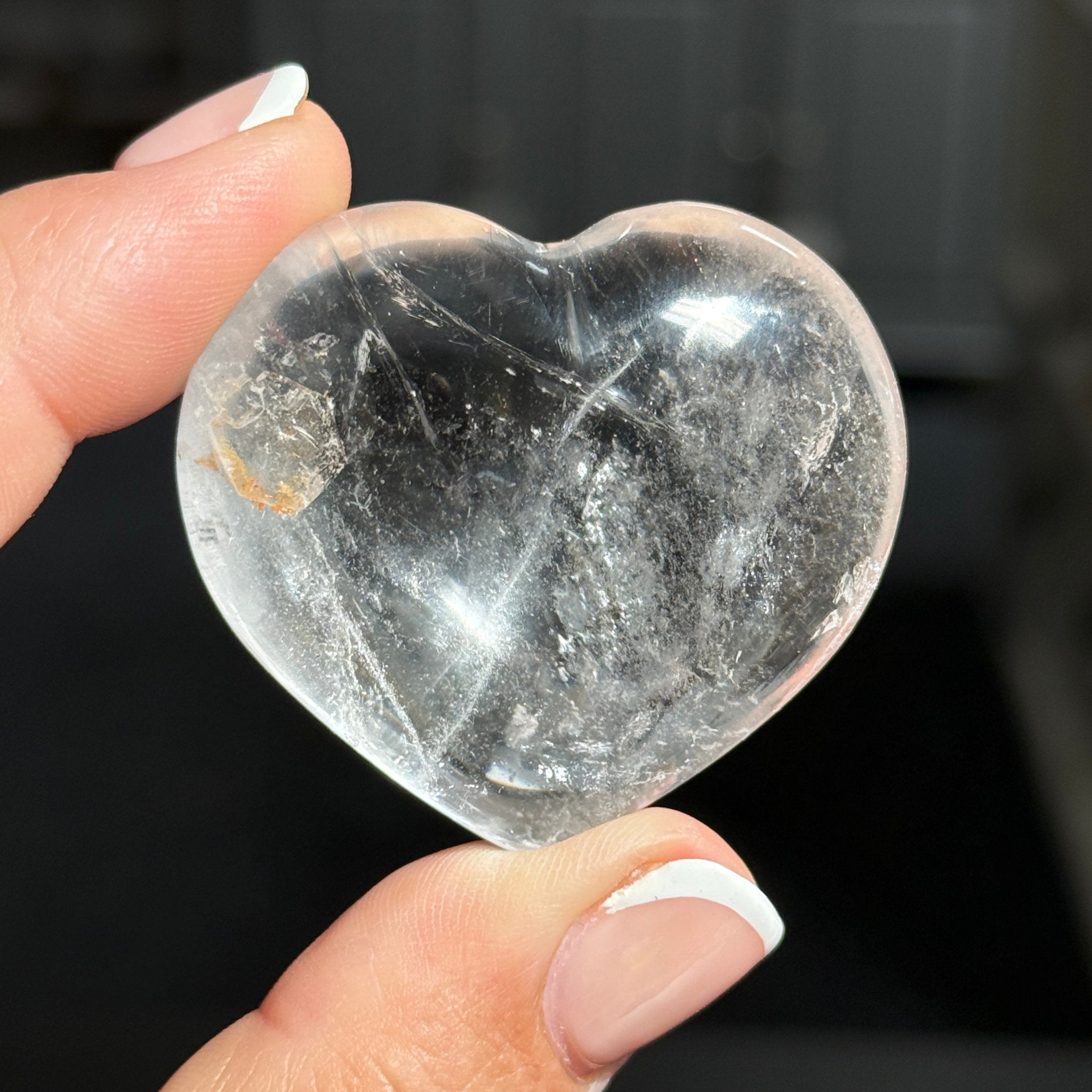 🤍 Clear Quartz Heart – Madagascar