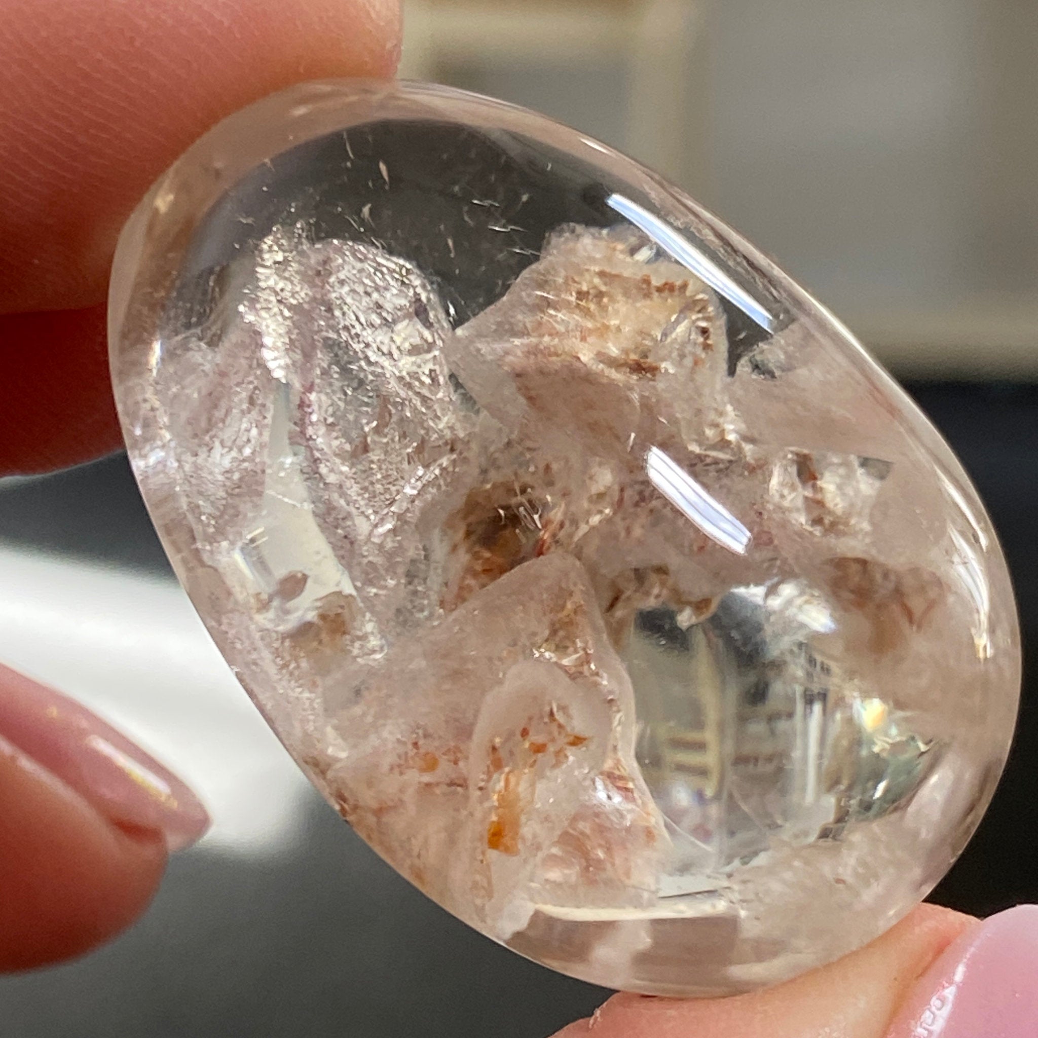 Clear Quartz with Lodolite Inclusions & Enhydro – Brazil