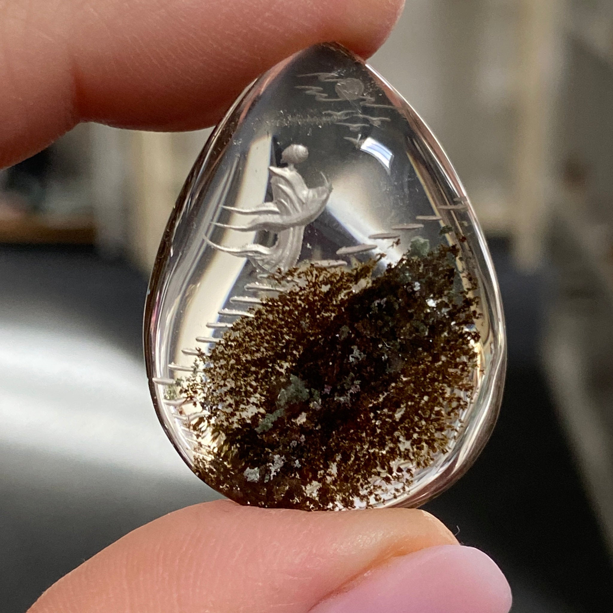 Smoky Quartz Shaman Carving – Spirit Being