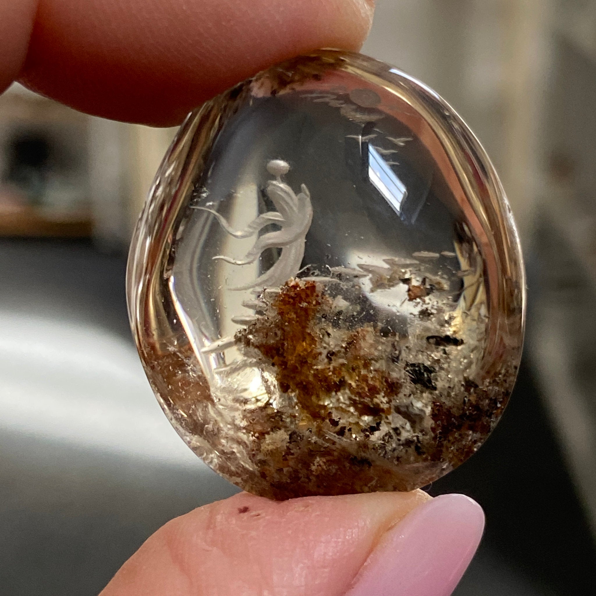 Smoky Citrine Quartz Shaman Carving – Spirit Being