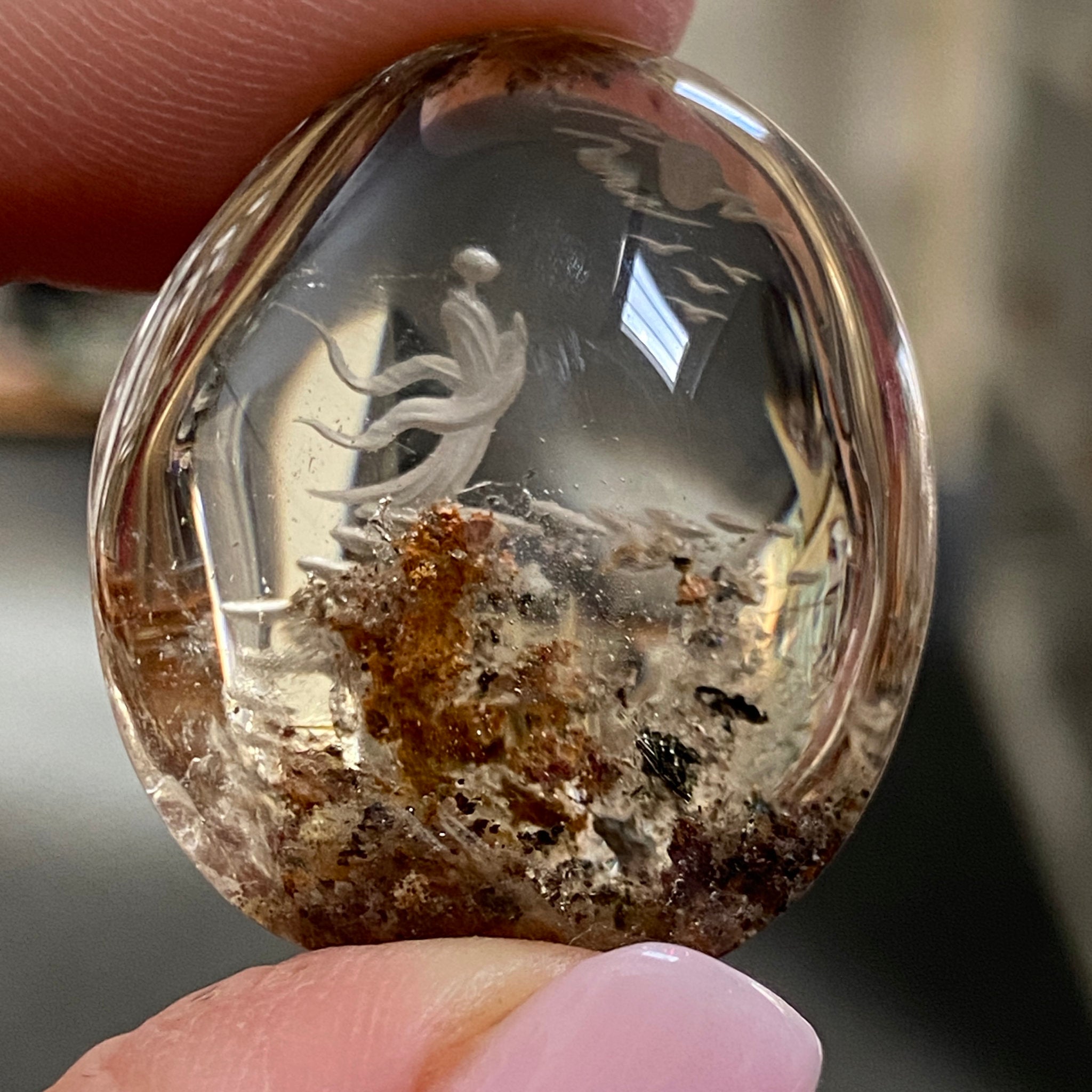 Smoky Citrine Quartz Shaman Carving – Spirit Being