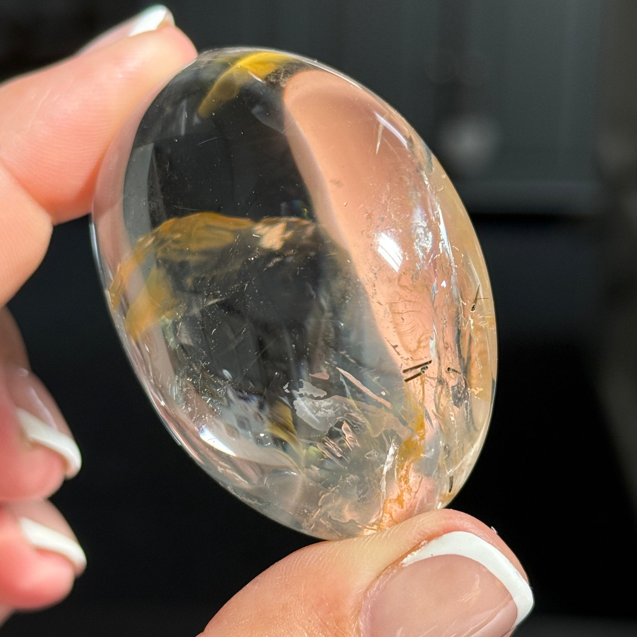 🌞 Golden Healer Citrine Palm Stone – Madagascar