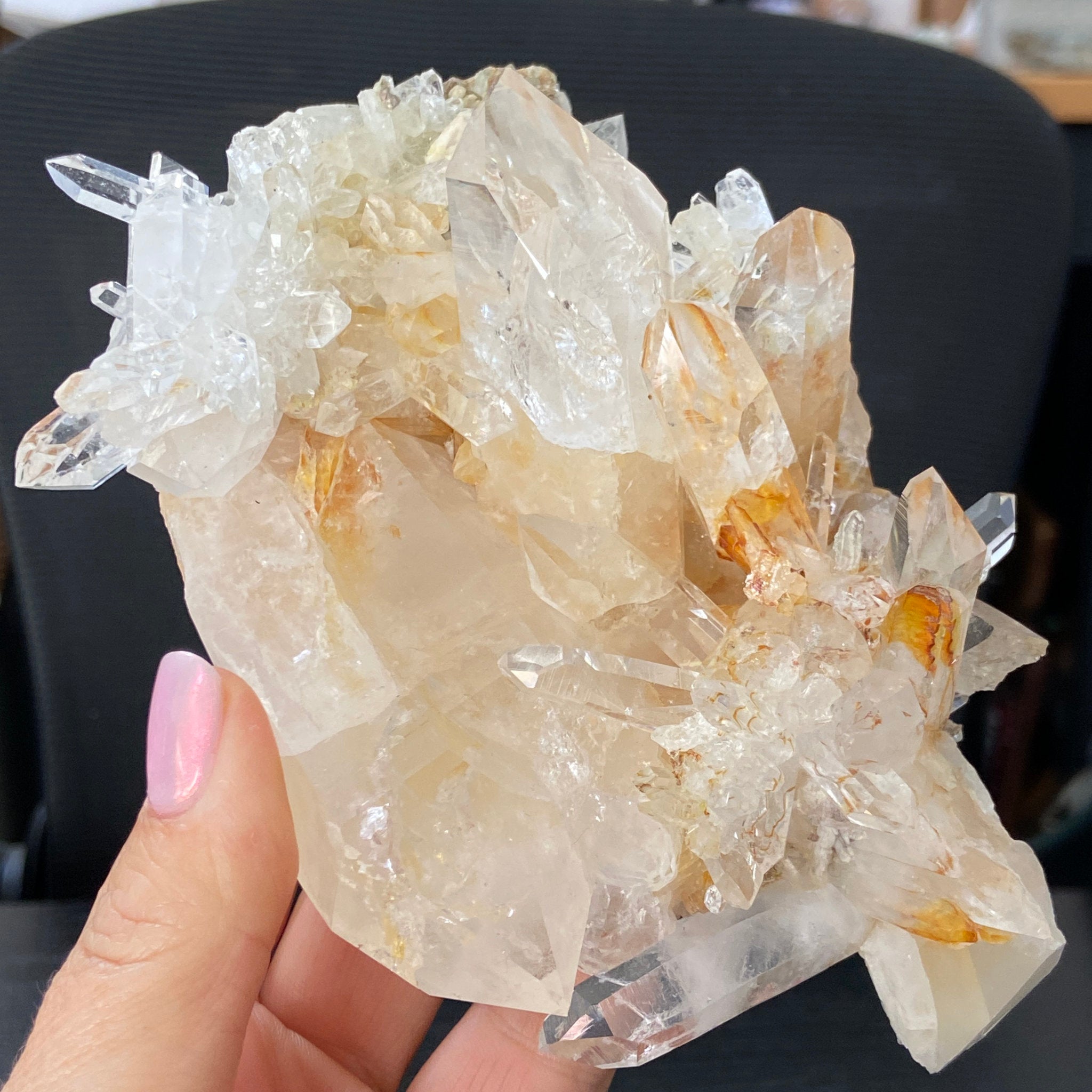 Phoenix Fire Lemurian Quartz Cluster – Penas Blancas, Colombia