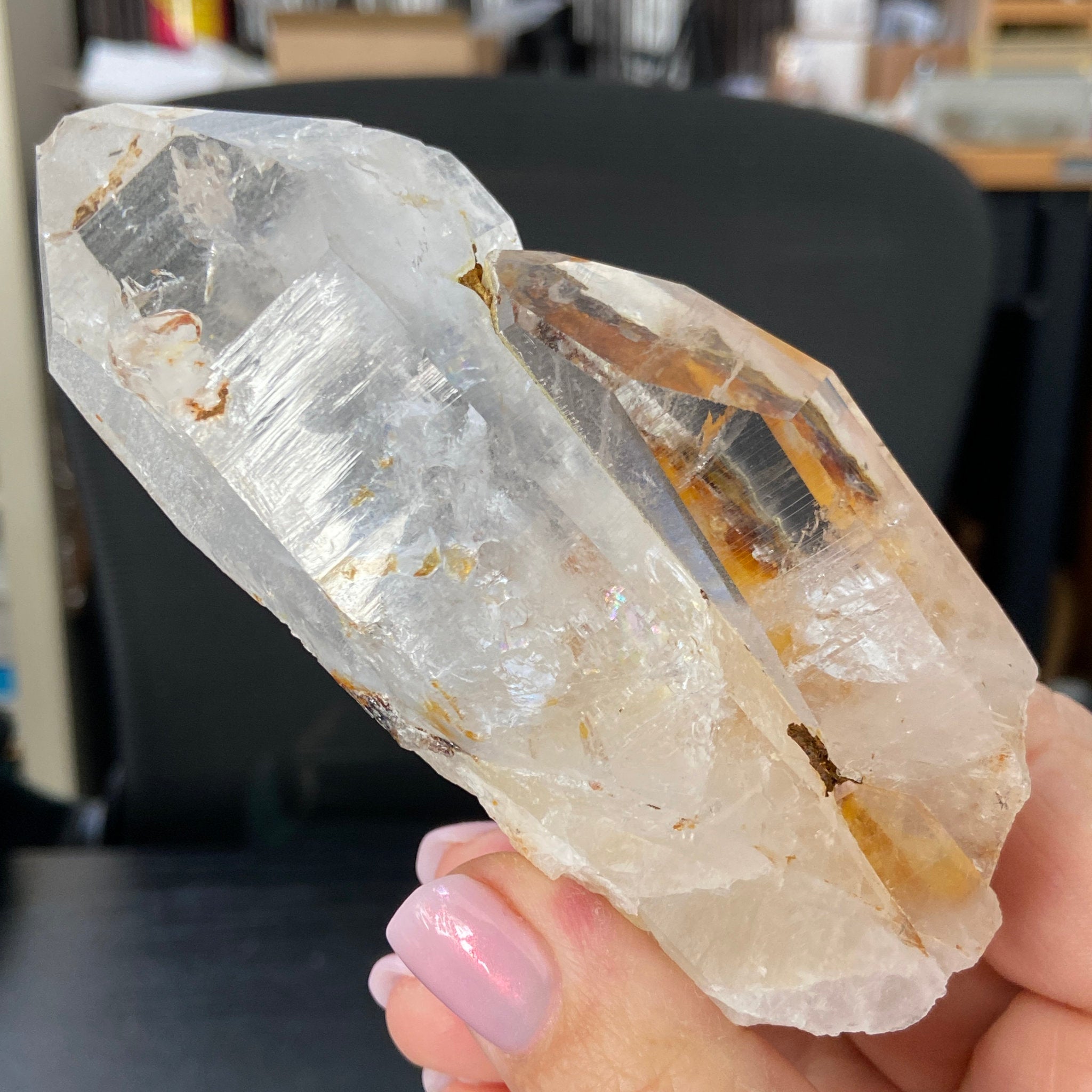 Phoenix Fire Lemurian Quartz Point – Penas Blancas, Colombia