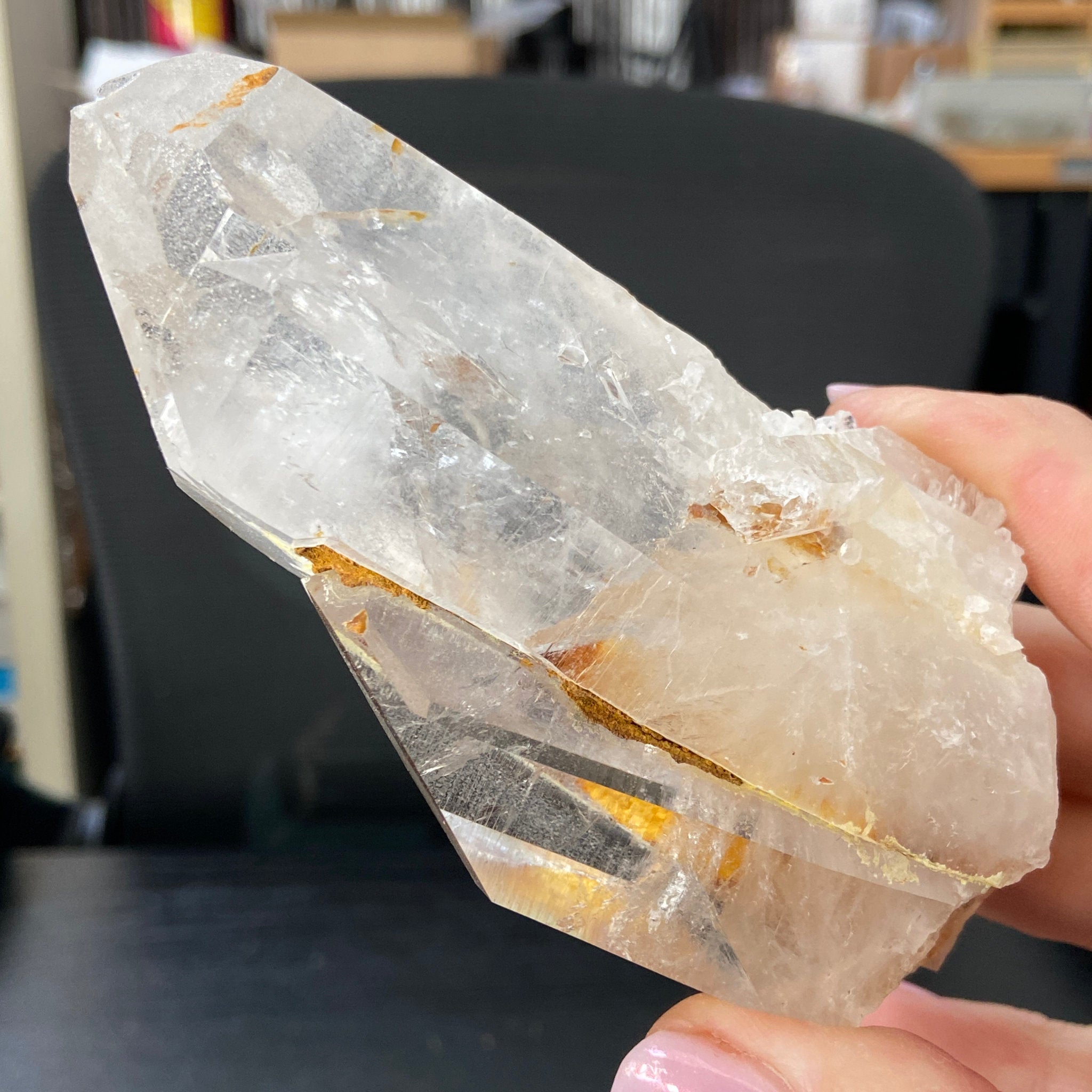 Phoenix Fire Lemurian Quartz Point – Penas Blancas, Colombia