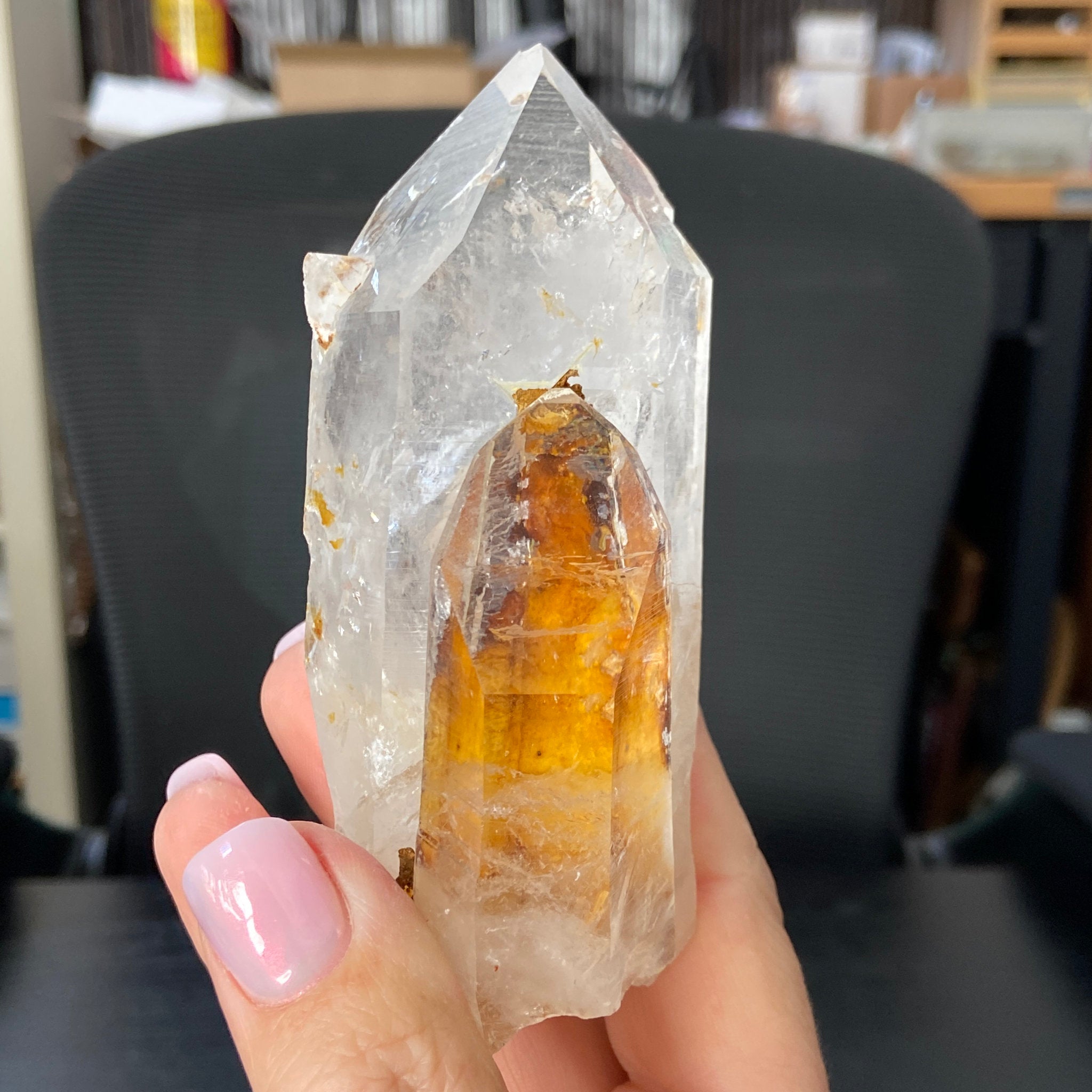 Phoenix Fire Lemurian Quartz Point – Penas Blancas, Colombia